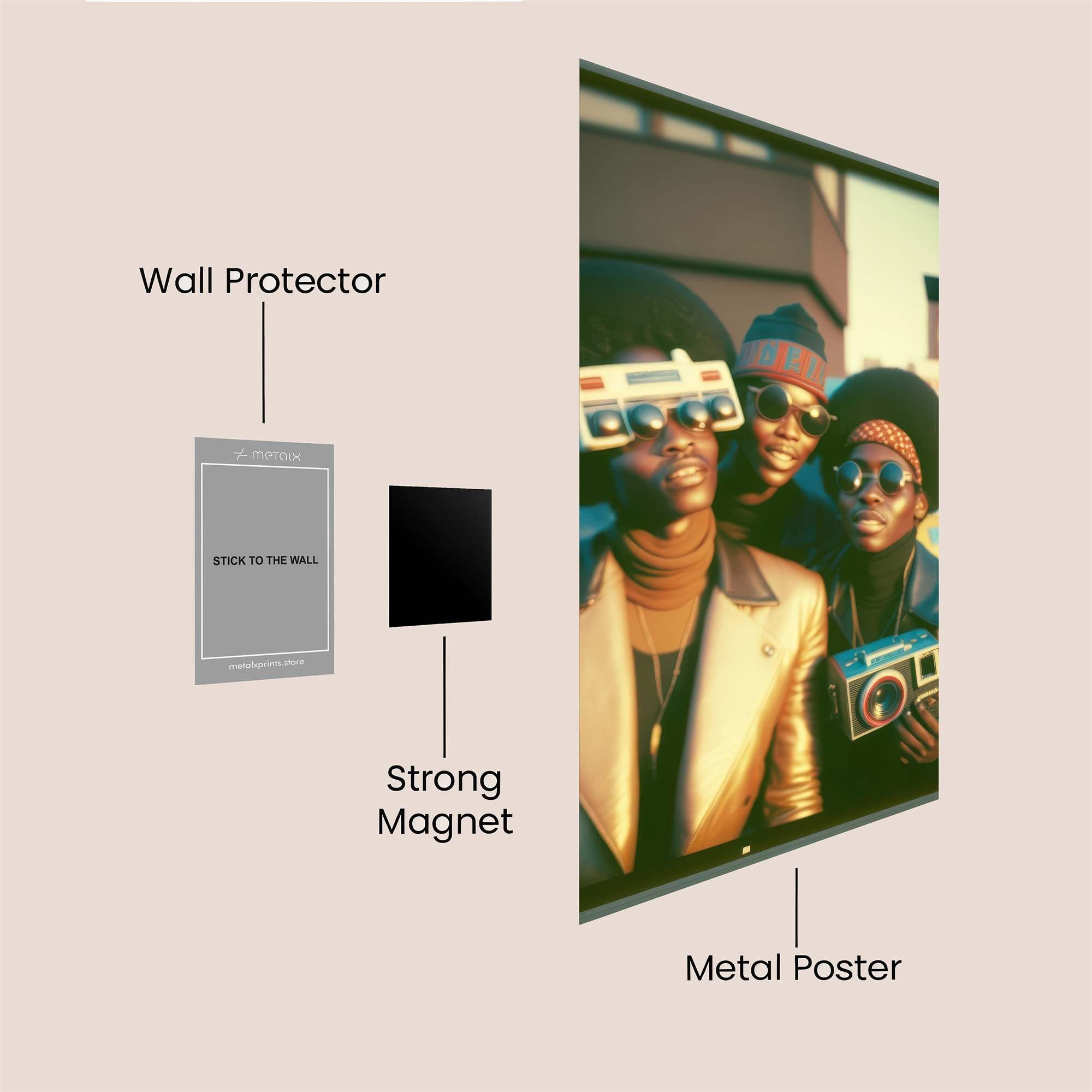 RetroVibes Safe Wall Magnetic / M