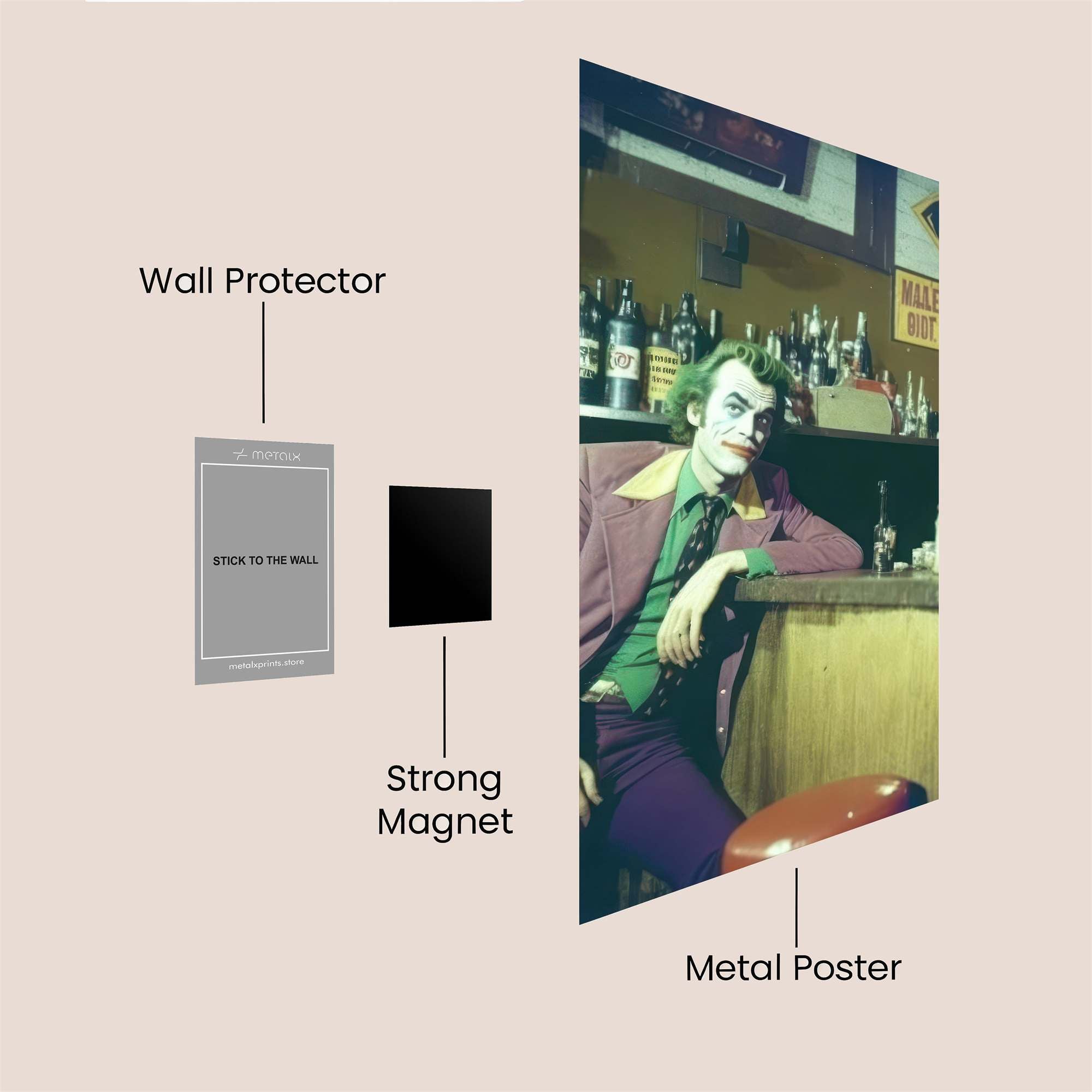 Joker Brooding Safe Wall Magnetic / M