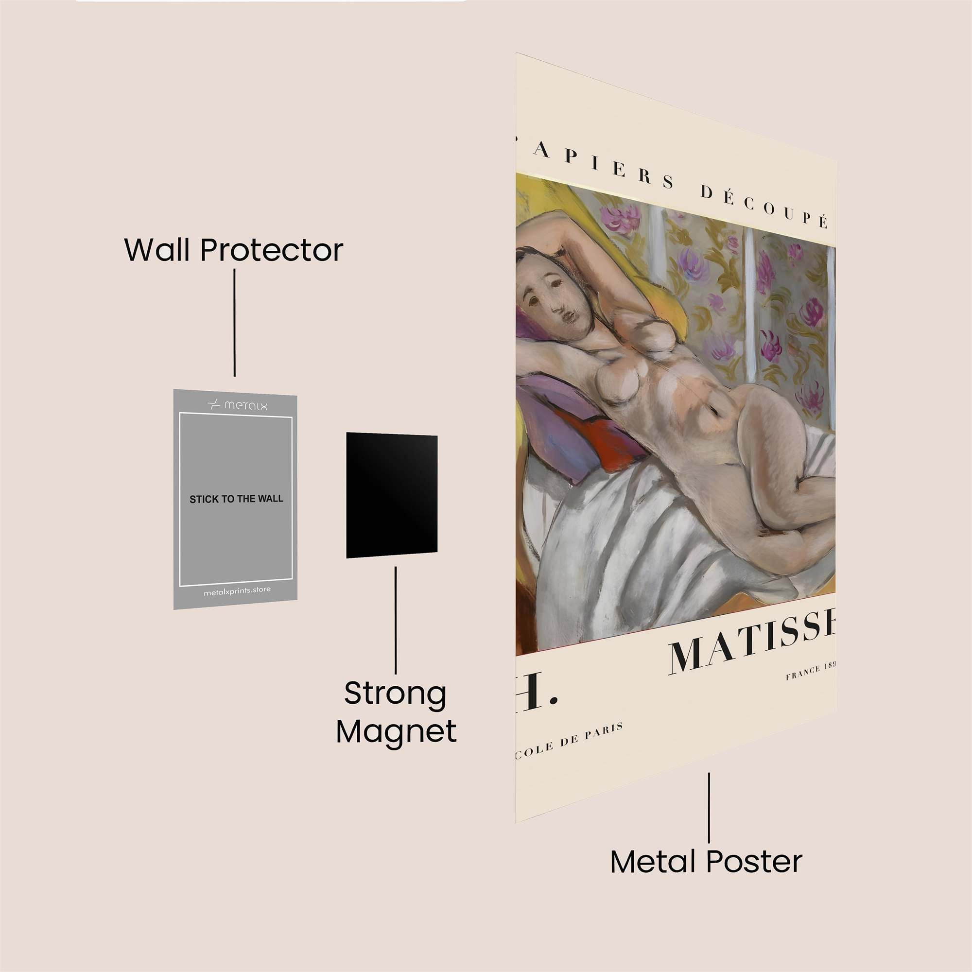 Matisse Reclined Safe Wall Magnetic / M