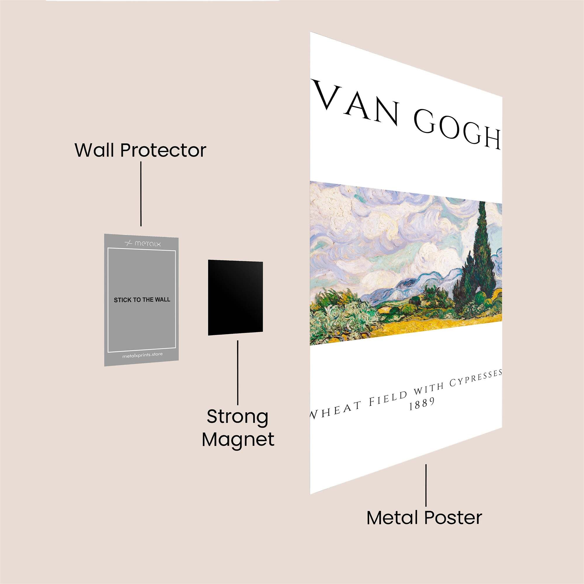 Gogh Serenity Safe Wall Magnetic / M