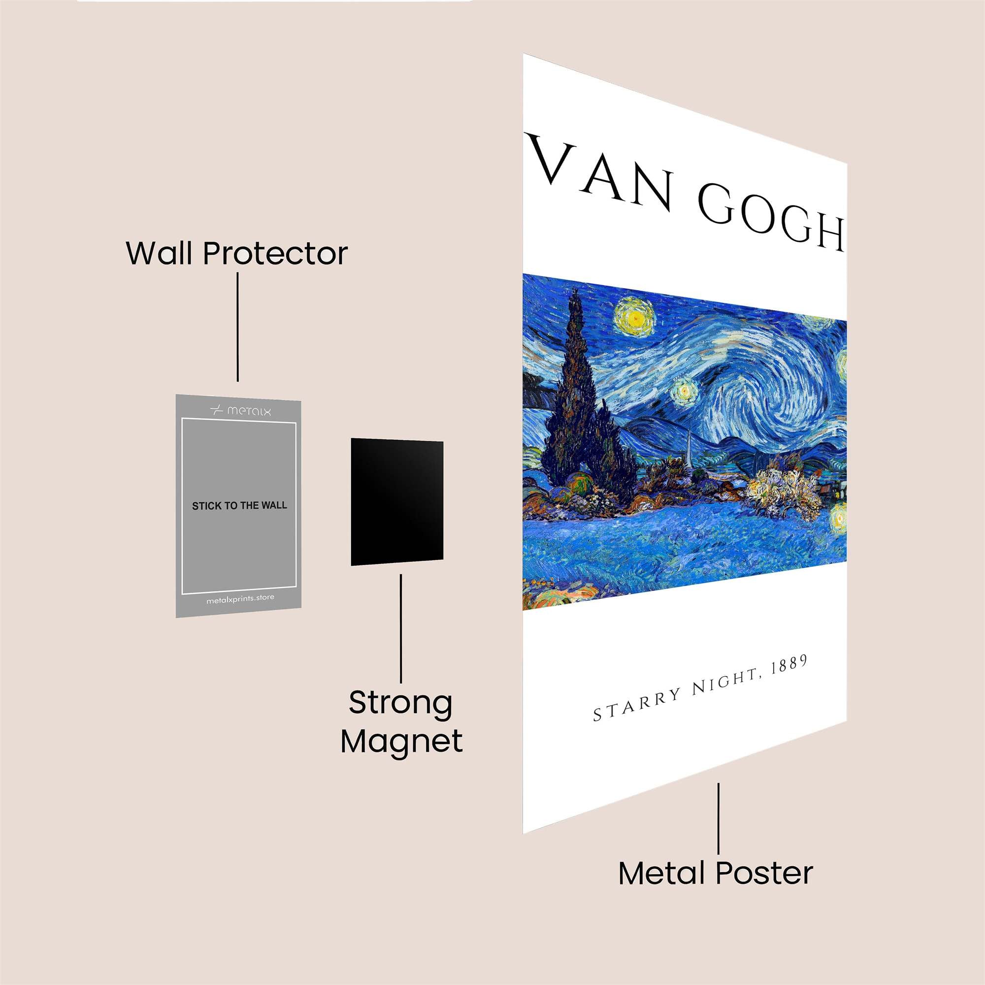 VanGogh Whirlwind Safe Wall Magnetic / M