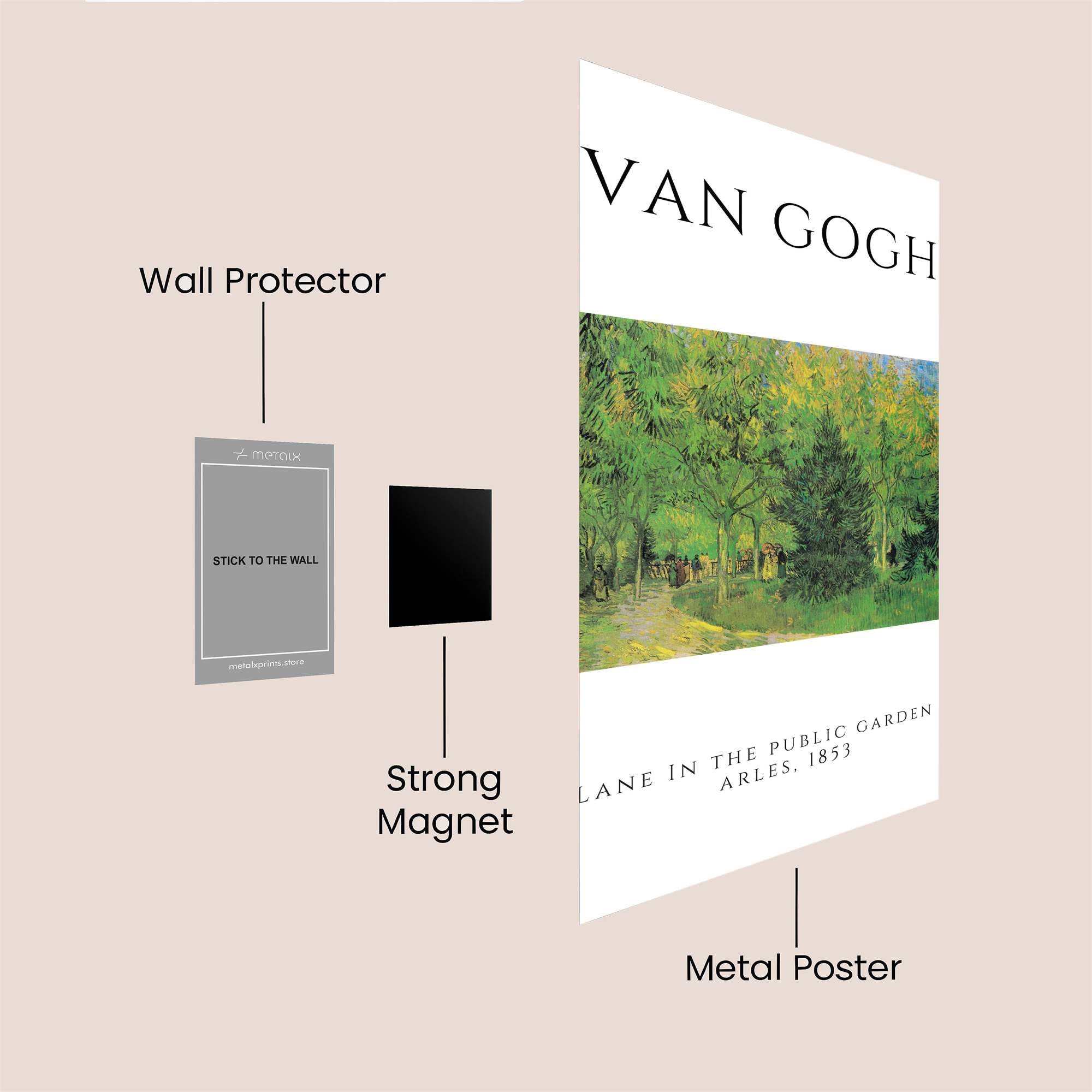 Van Gogh Vibrant Safe Wall Magnetic / M