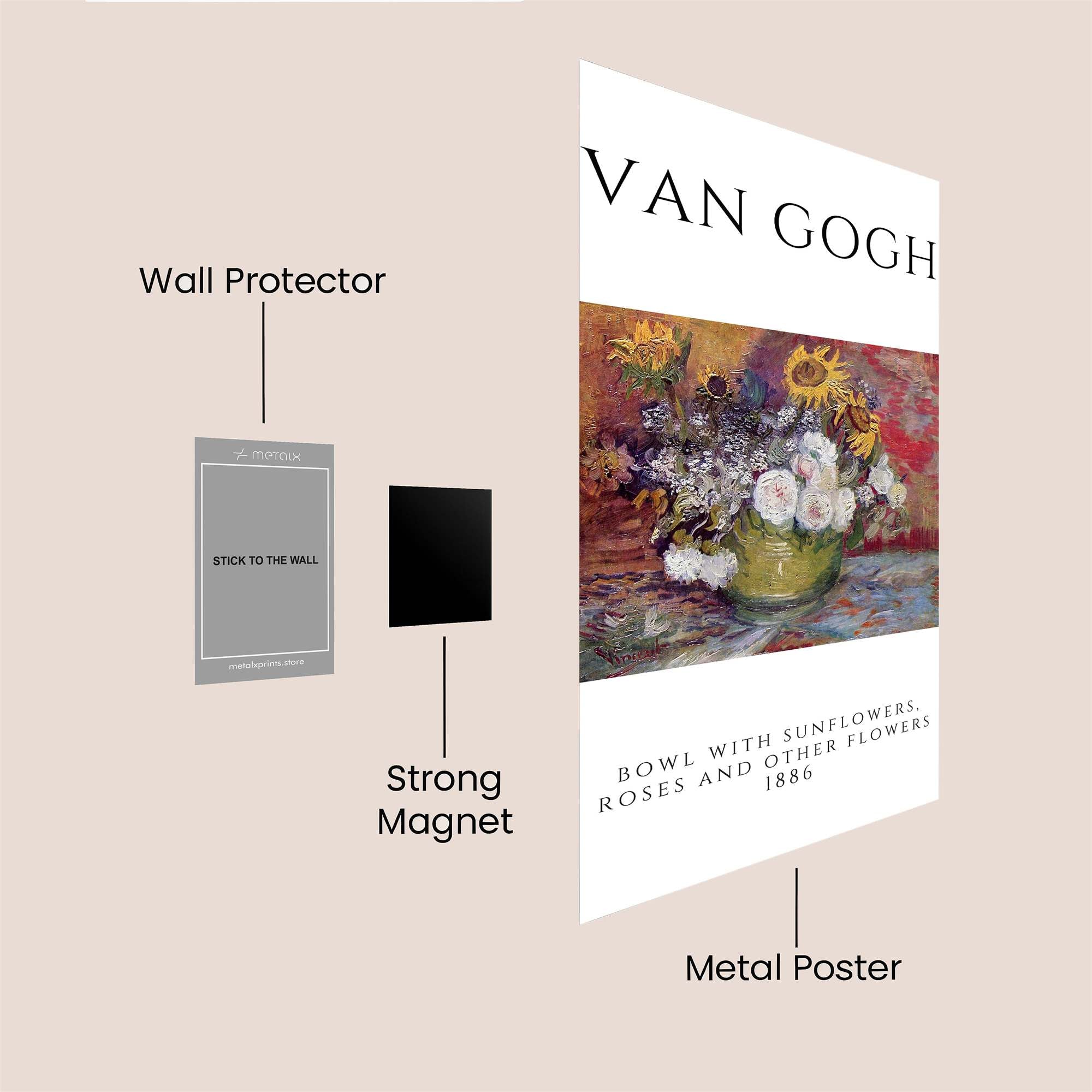 Van Gogh Vibrant Safe Wall Magnetic / M
