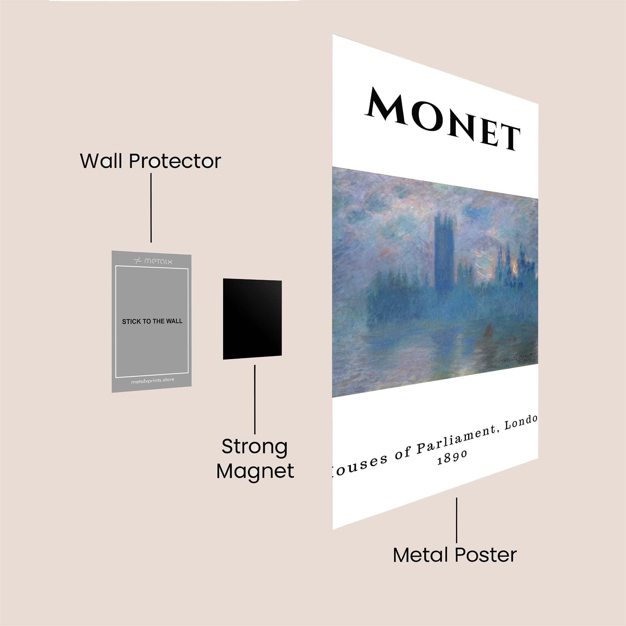 Monet Serenity Safe Wall Magnetic / M
