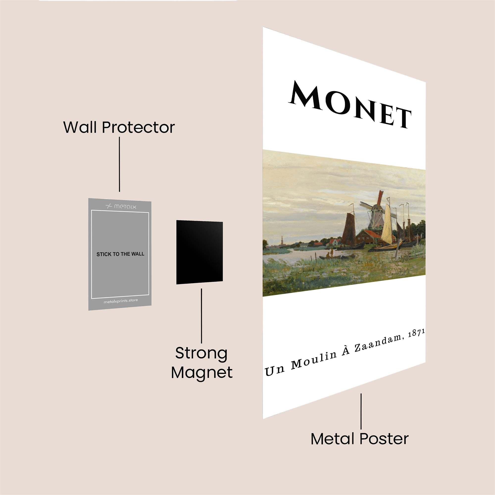 Monet Tranquil Safe Wall Magnetic / M