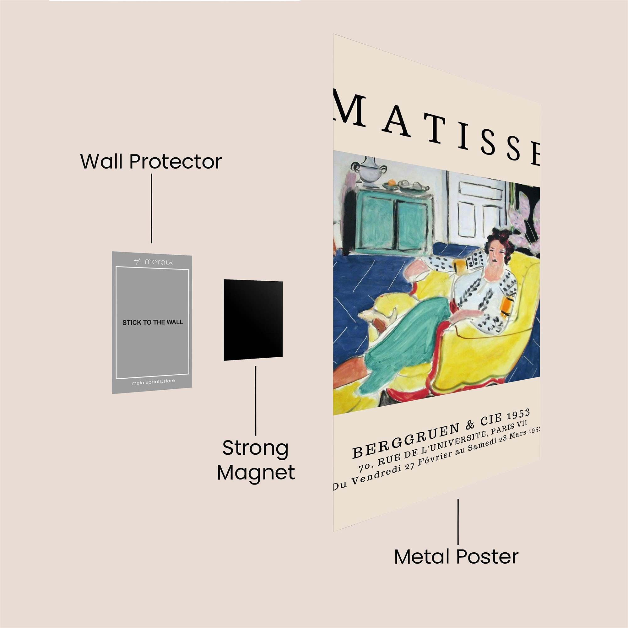 Matisse Reclined Safe Wall Magnetic / M