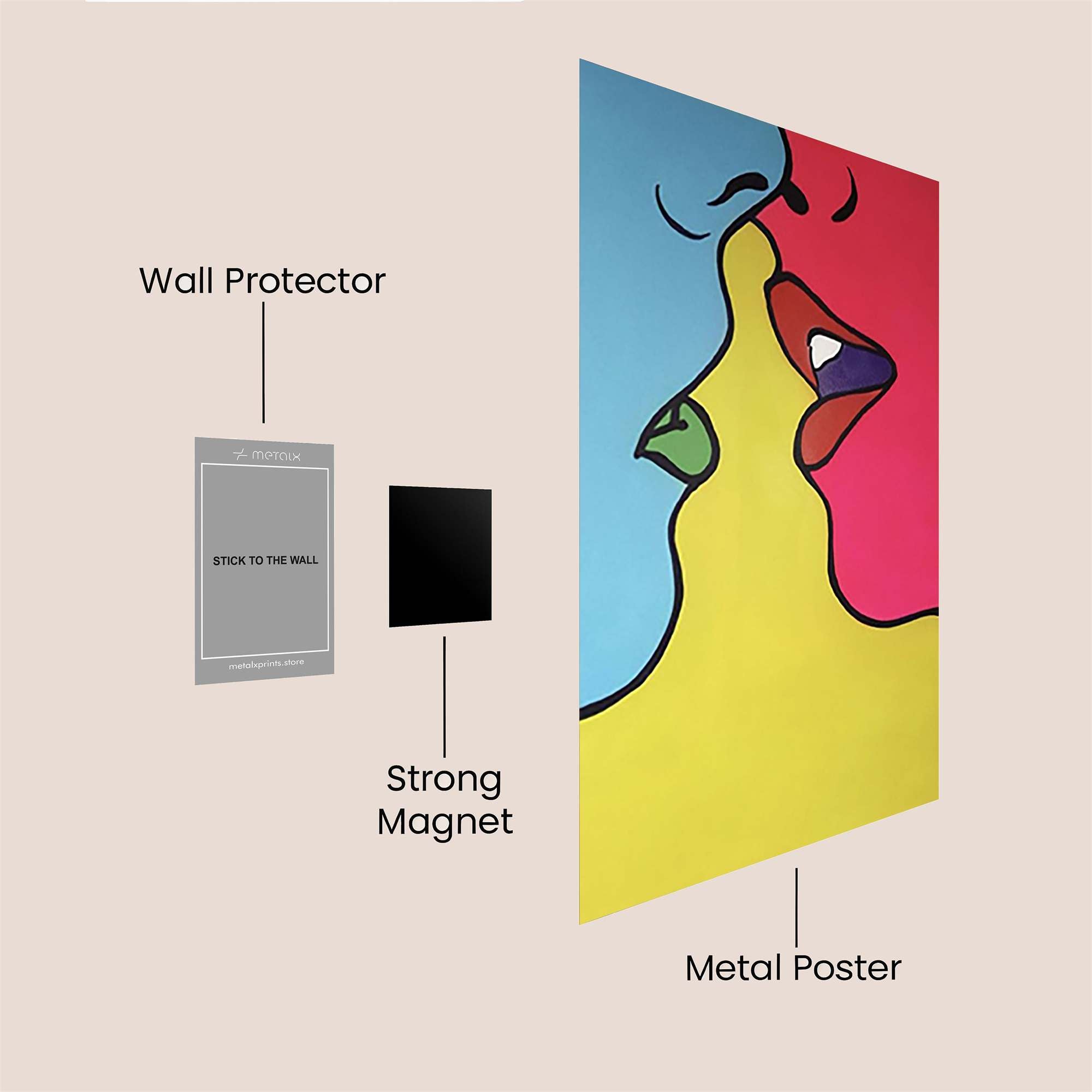 Kiss Passionate Safe Wall Magnetic / M