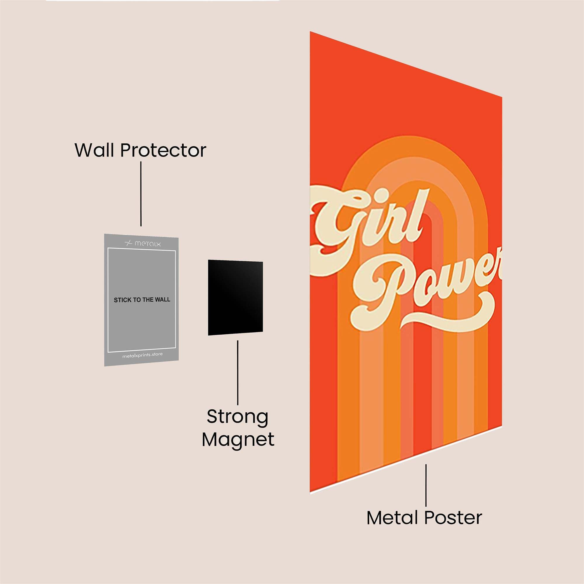 Girl Zest Safe Wall Magnetic / M