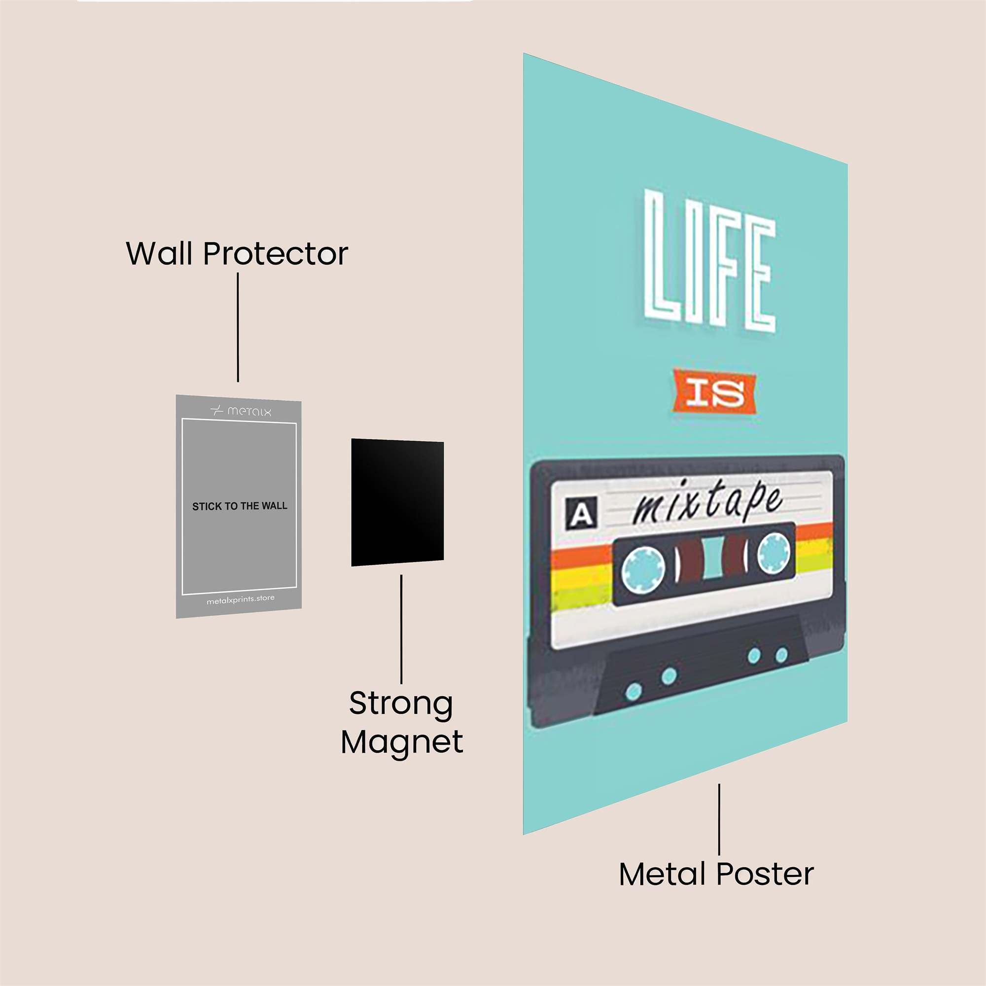 Life Nostalgic Safe Wall Magnetic / M