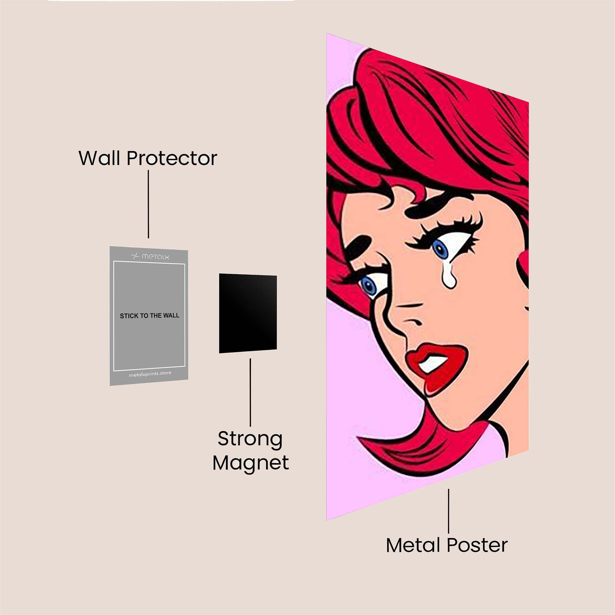 Tears Flow Safe Wall Magnetic / M