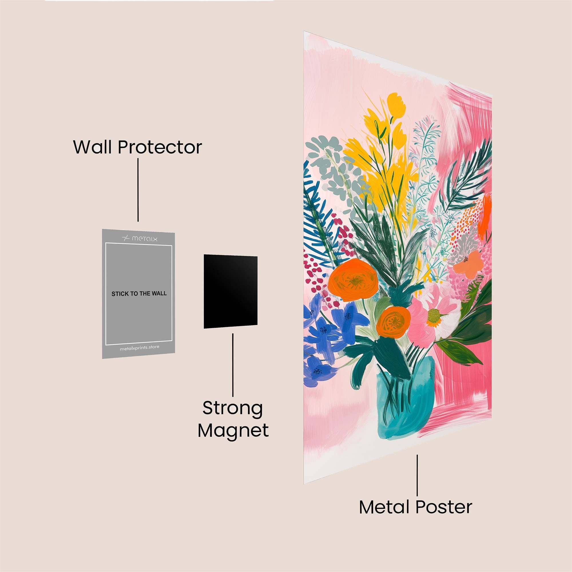 Floral Bliss Safe Wall Magnetic / M