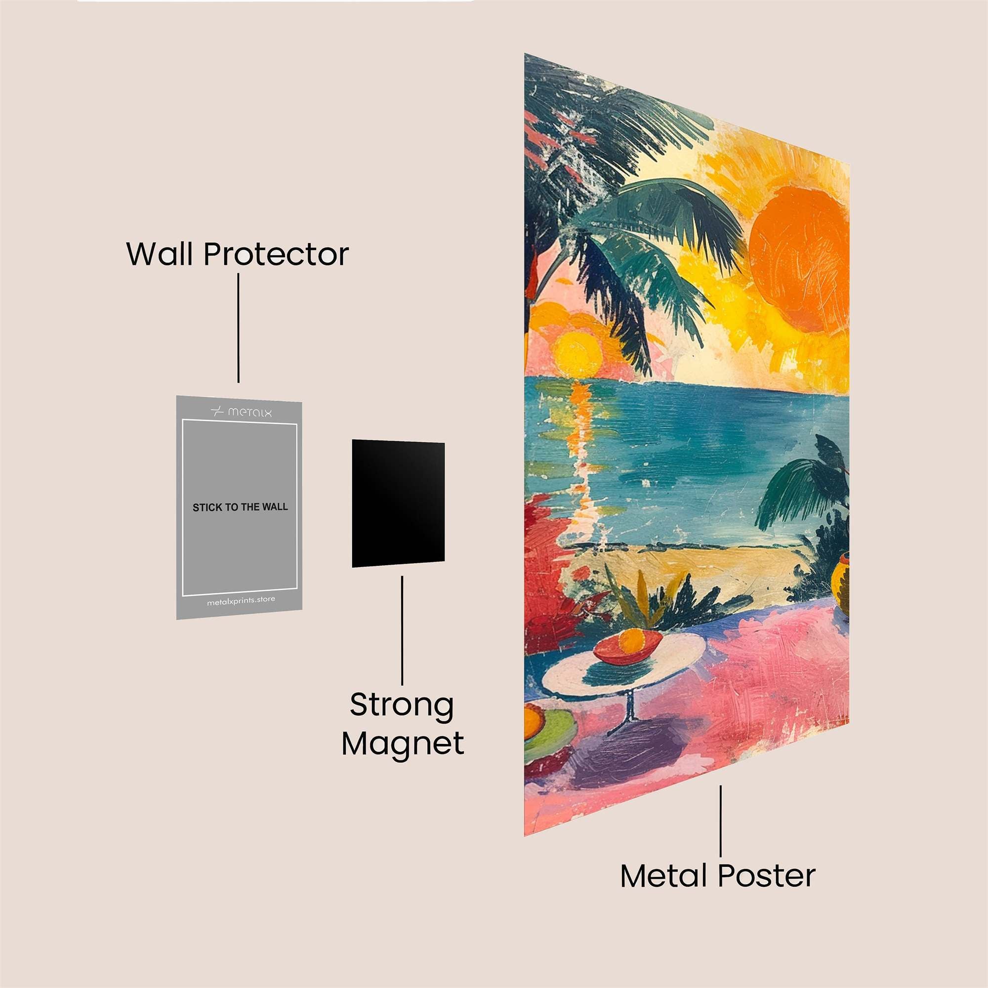 Sunset Serenity Safe Wall Magnetic / M