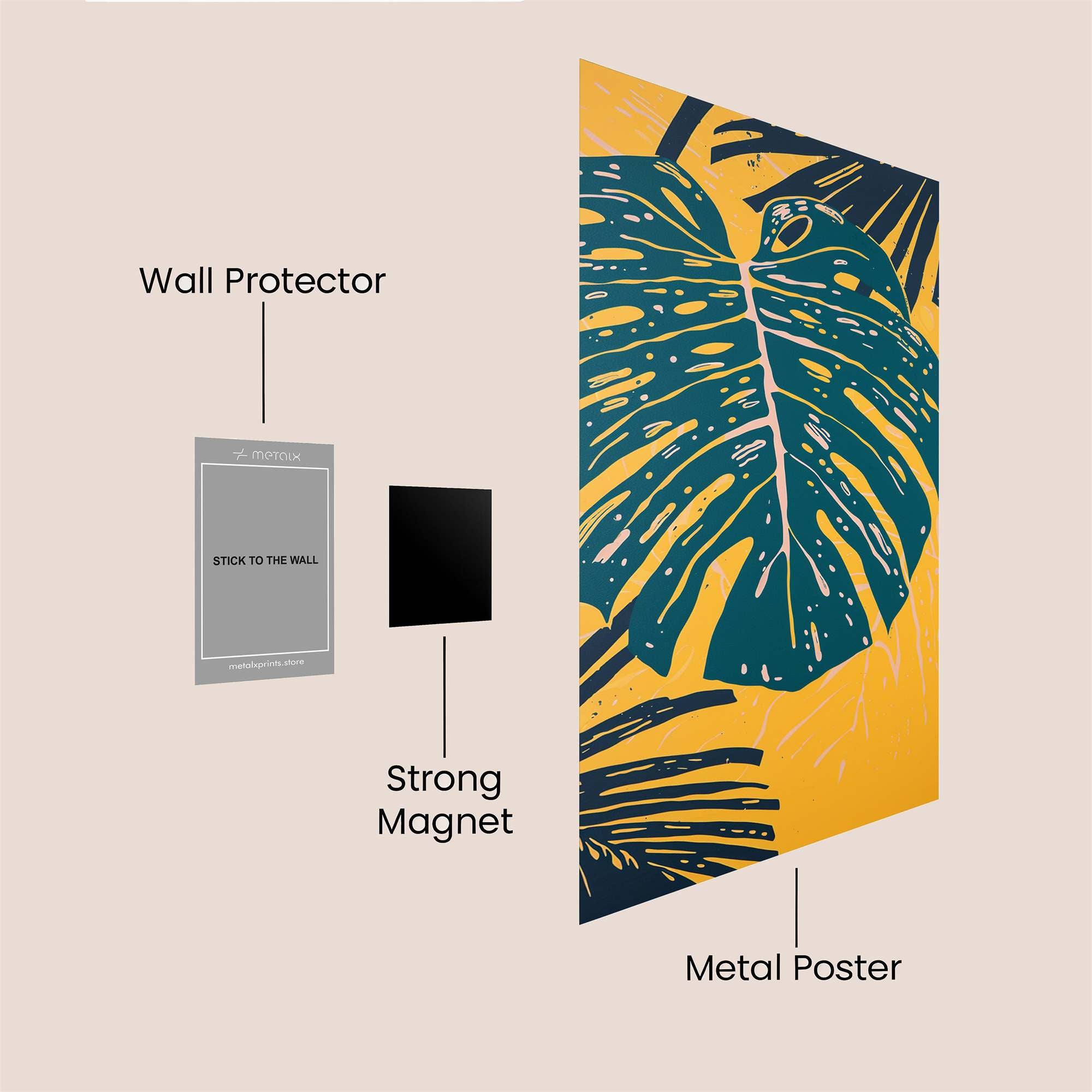 Monstera Serenity Safe Wall Magnetic / M