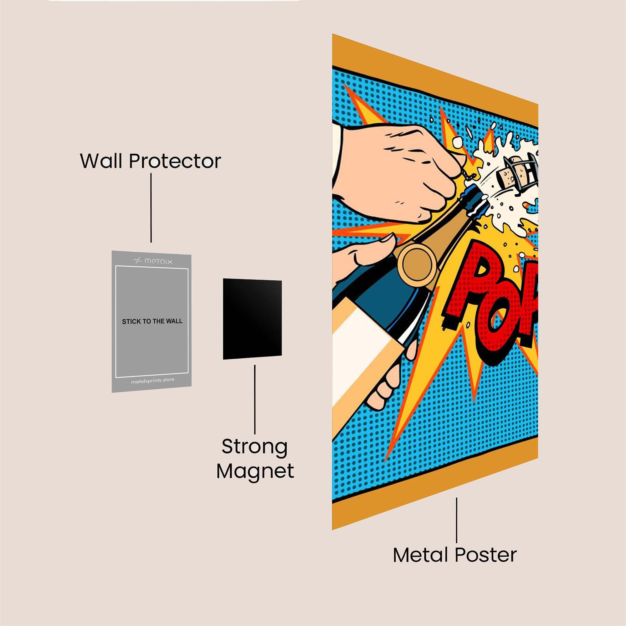Champagne Exuberance Safe Wall Magnetic / M