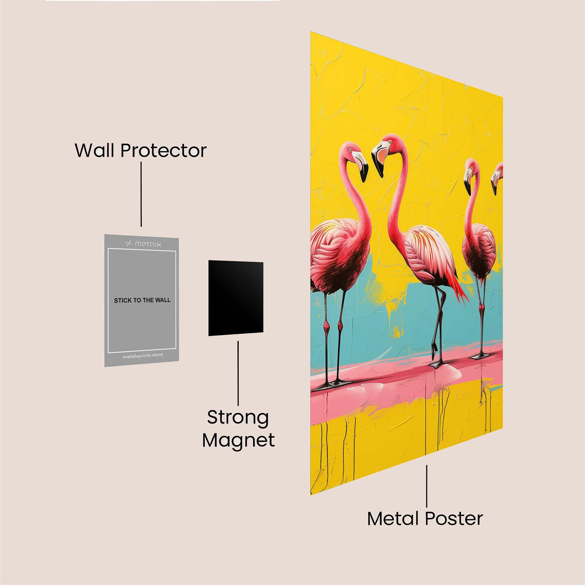 Flamingo Fiesta Safe Wall Magnetic / M