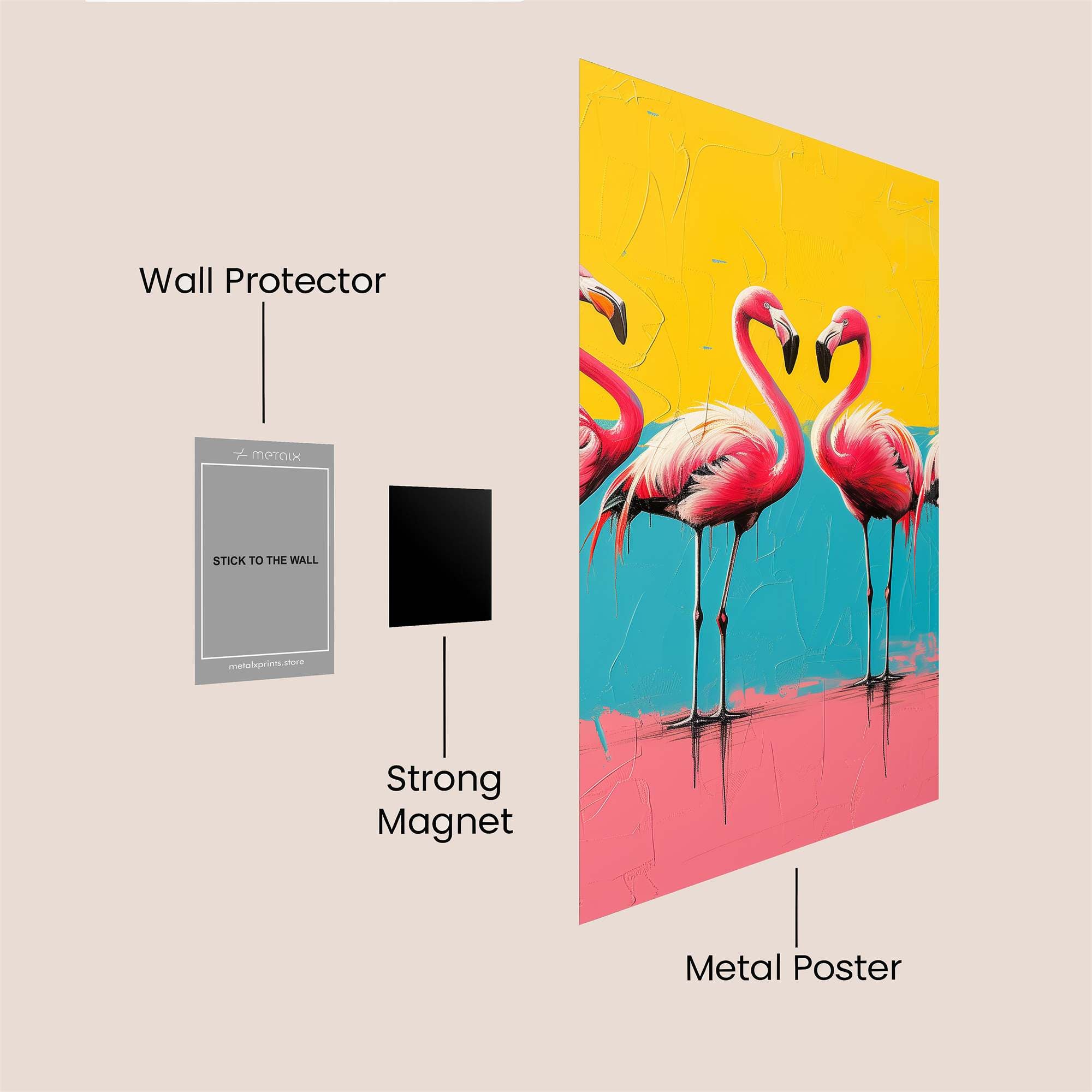 Flamingo Fiesta Safe Wall Magnetic / M