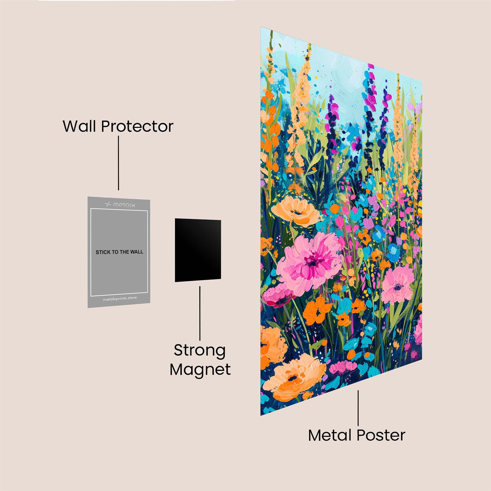 Floral Bliss Safe Wall Magnetic / M