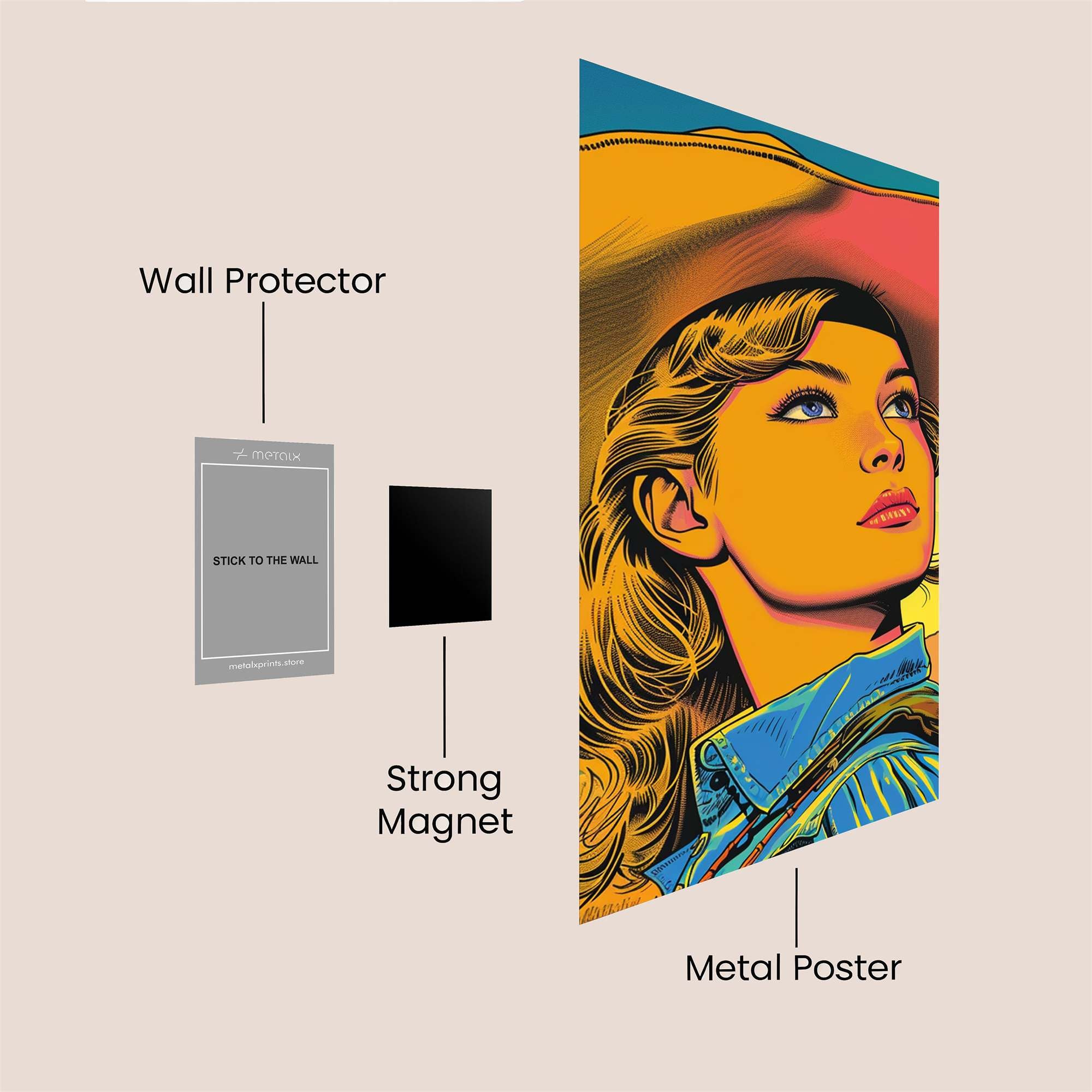 Cowgirl Dream Safe Wall Magnetic / M