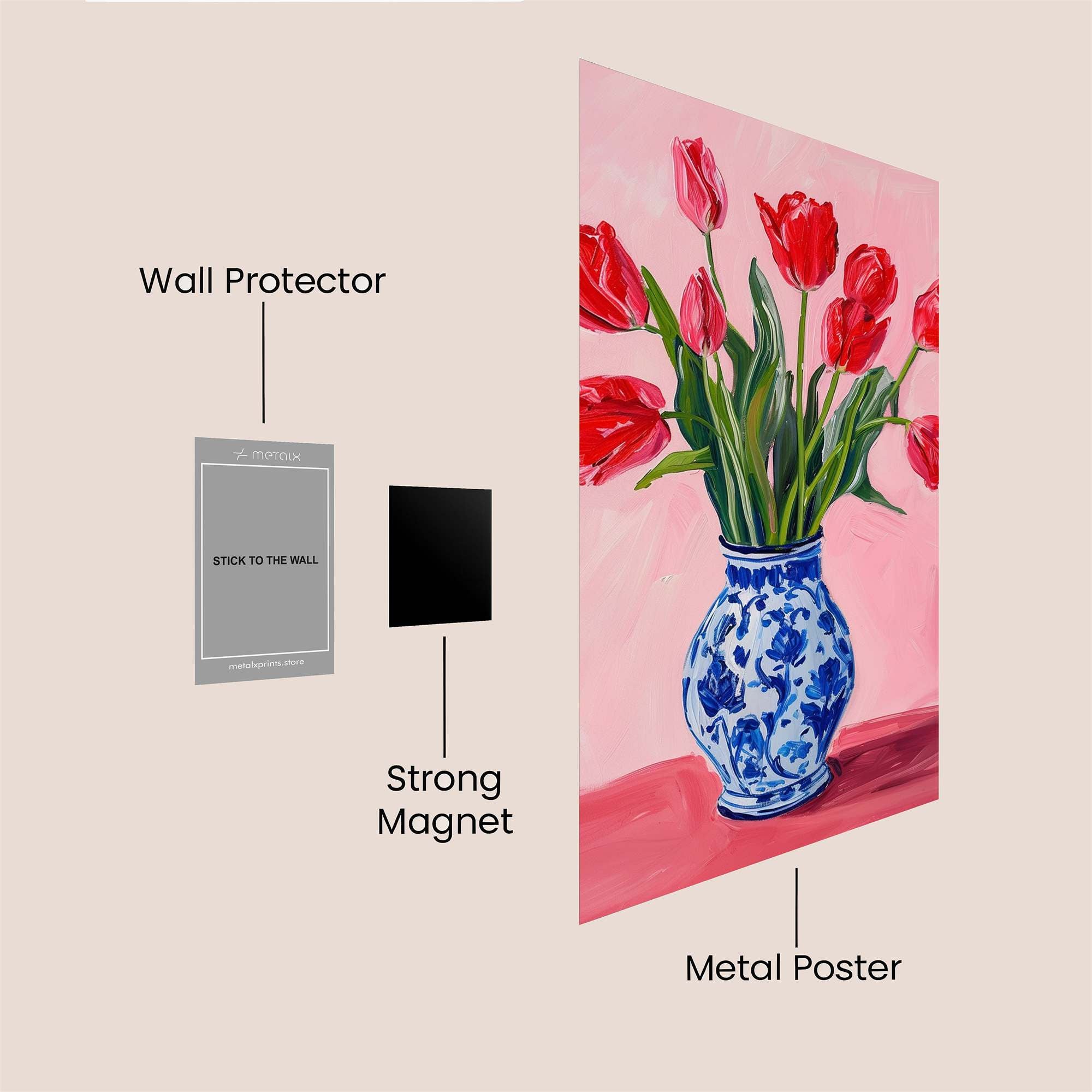 Tulips Rejoice Safe Wall Magnetic / M
