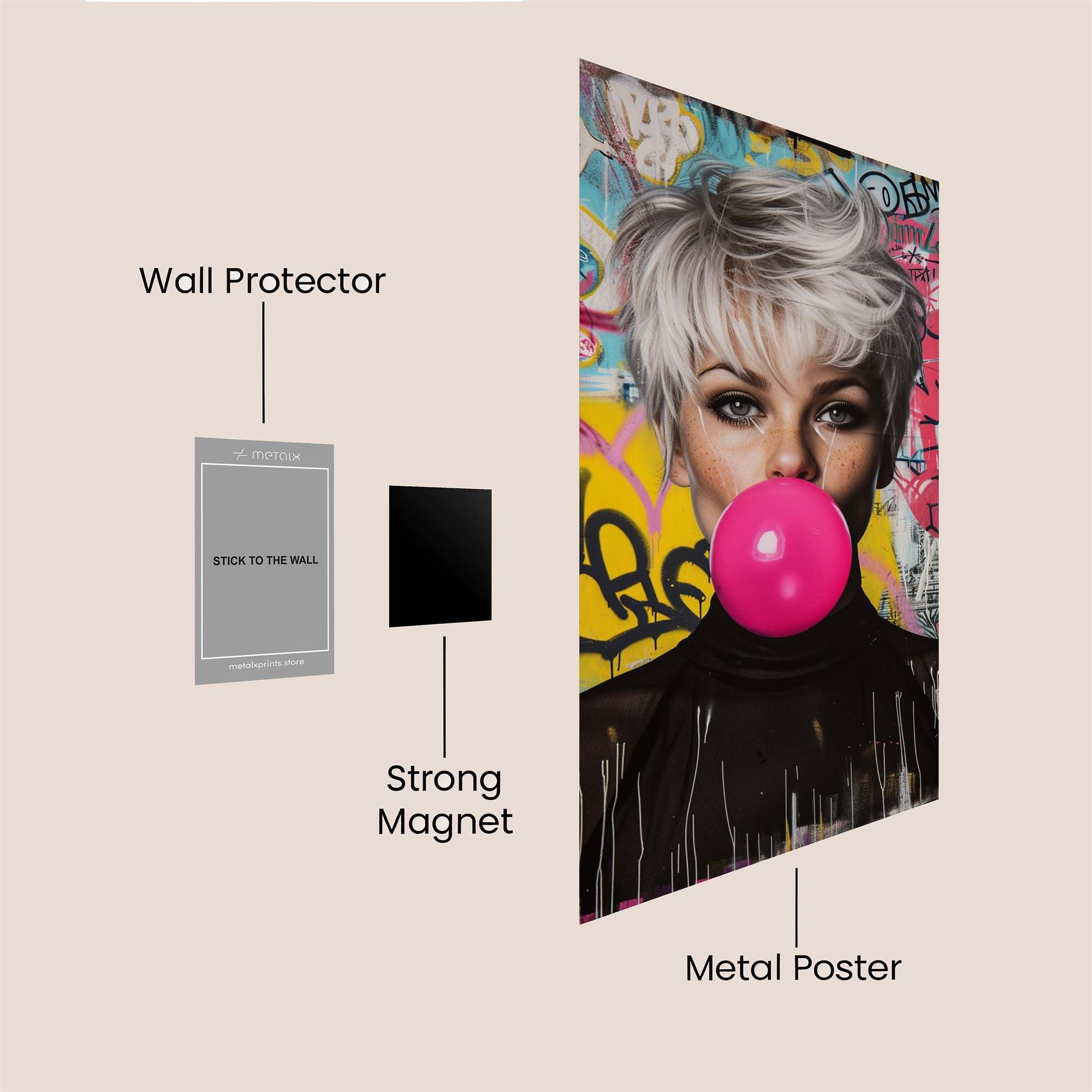 Bubble Bliss Safe Wall Magnetic / M