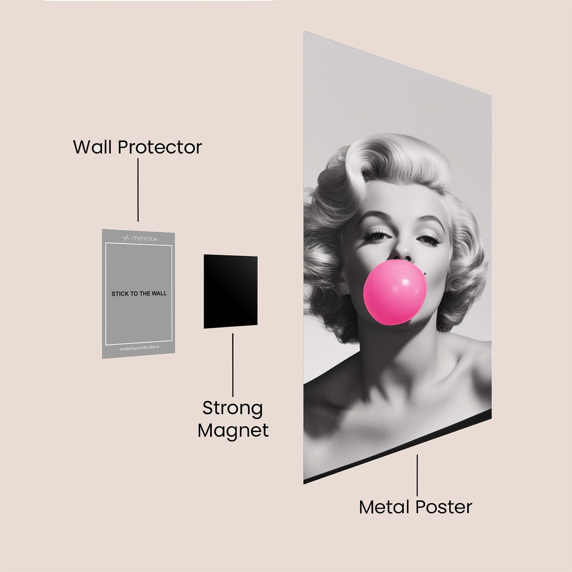 Marilyn Playful Safe Wall Magnetic / M