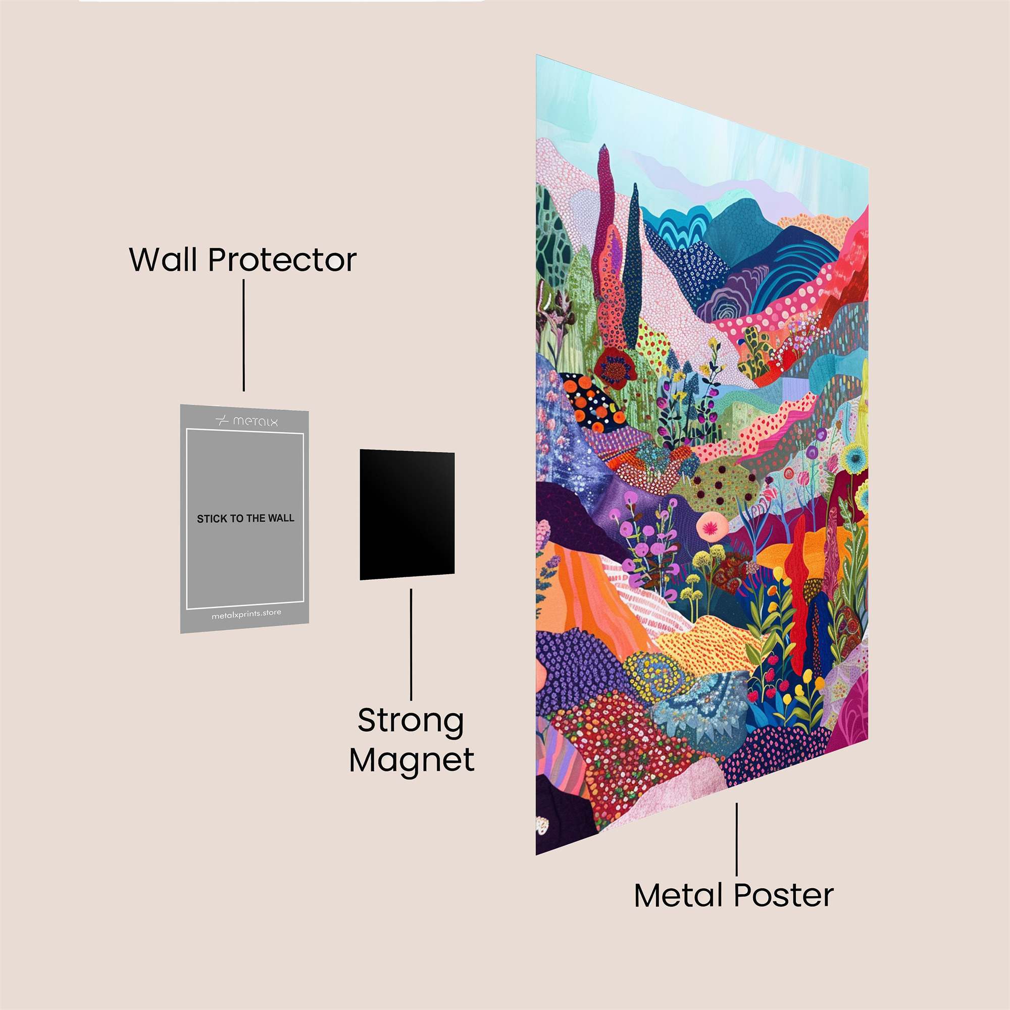 Mountain Whimsy Safe Wall Magnetic / M