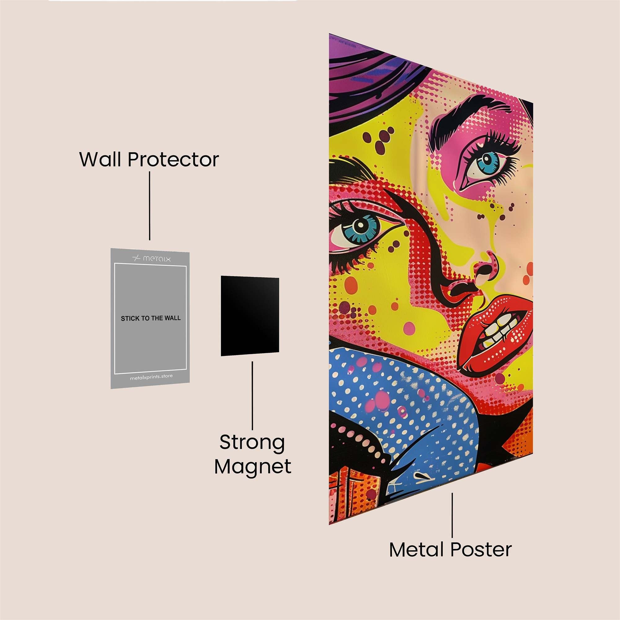 Pop Art Safe Wall Magnetic / M