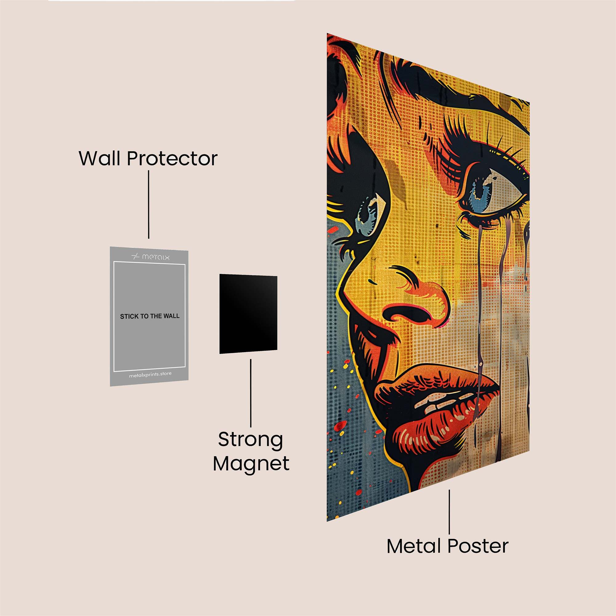 Marilyn Melancholy Safe Wall Magnetic / M