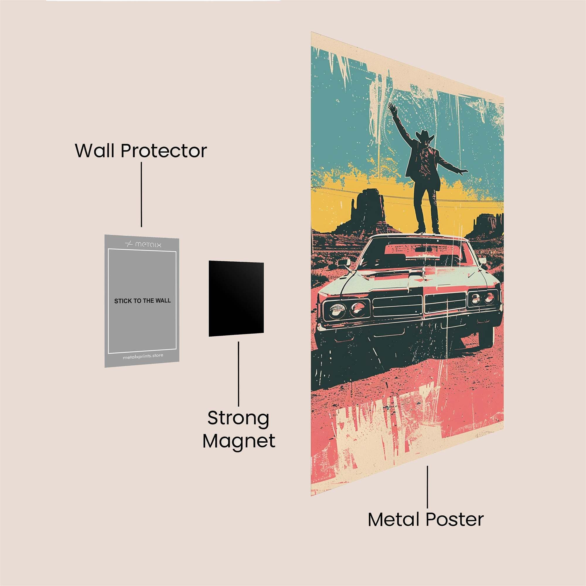 Cowboy Freedom Safe Wall Magnetic / M