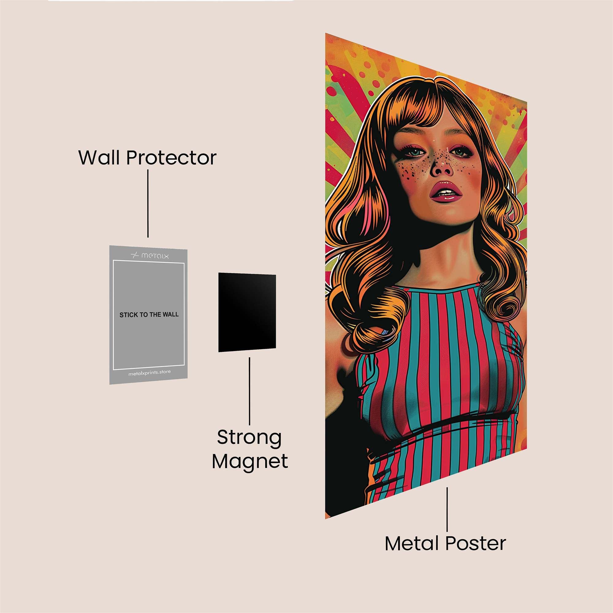 Retro Radiance Safe Wall Magnetic / M