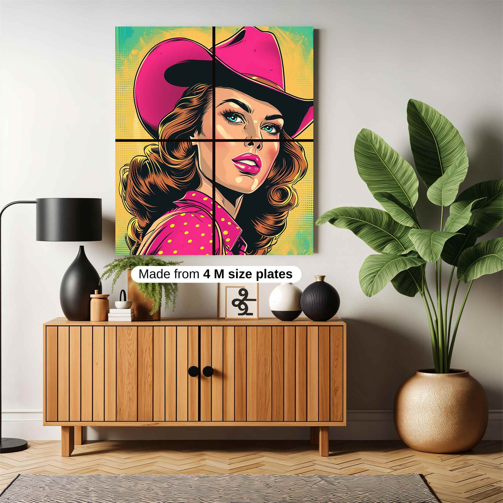 Cowgirl Vibrant Safe Wall Magnetic / M