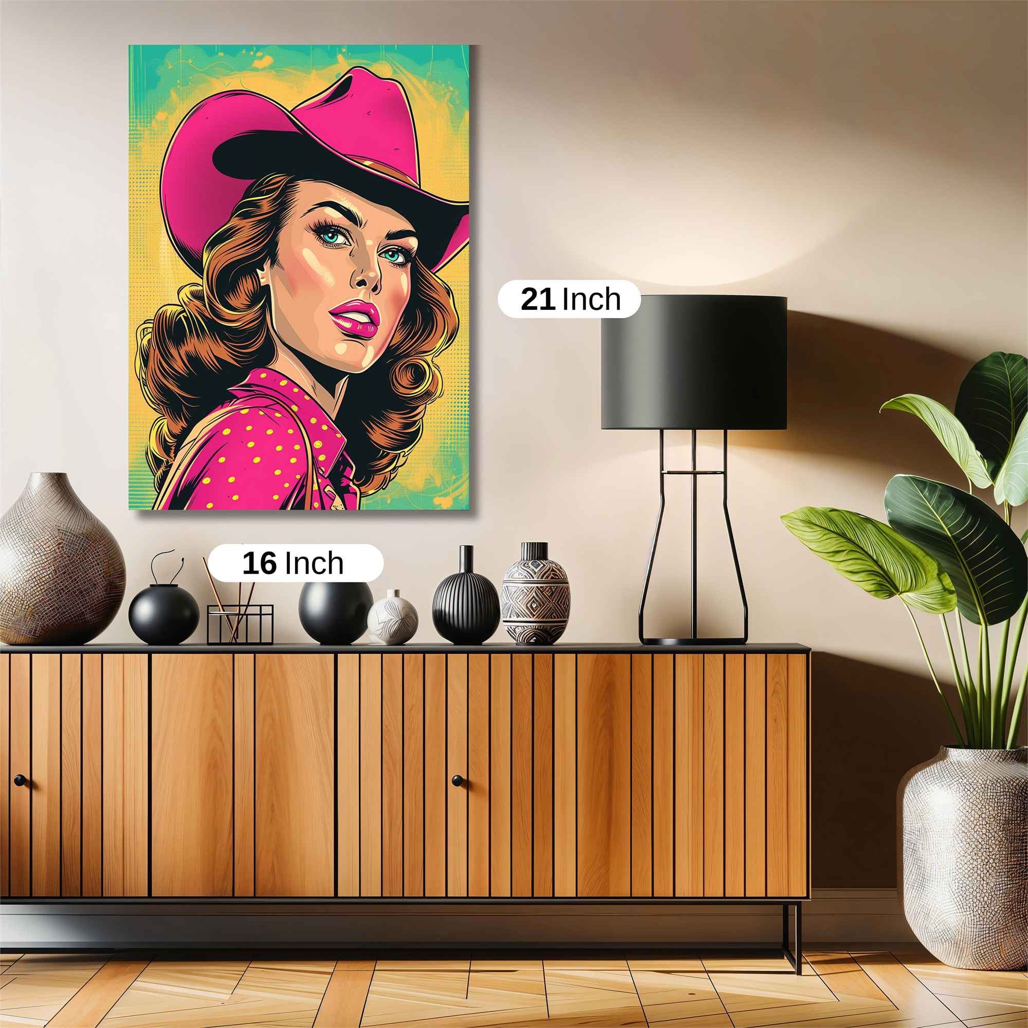 Cowgirl Vibrant Safe Wall Magnetic / M