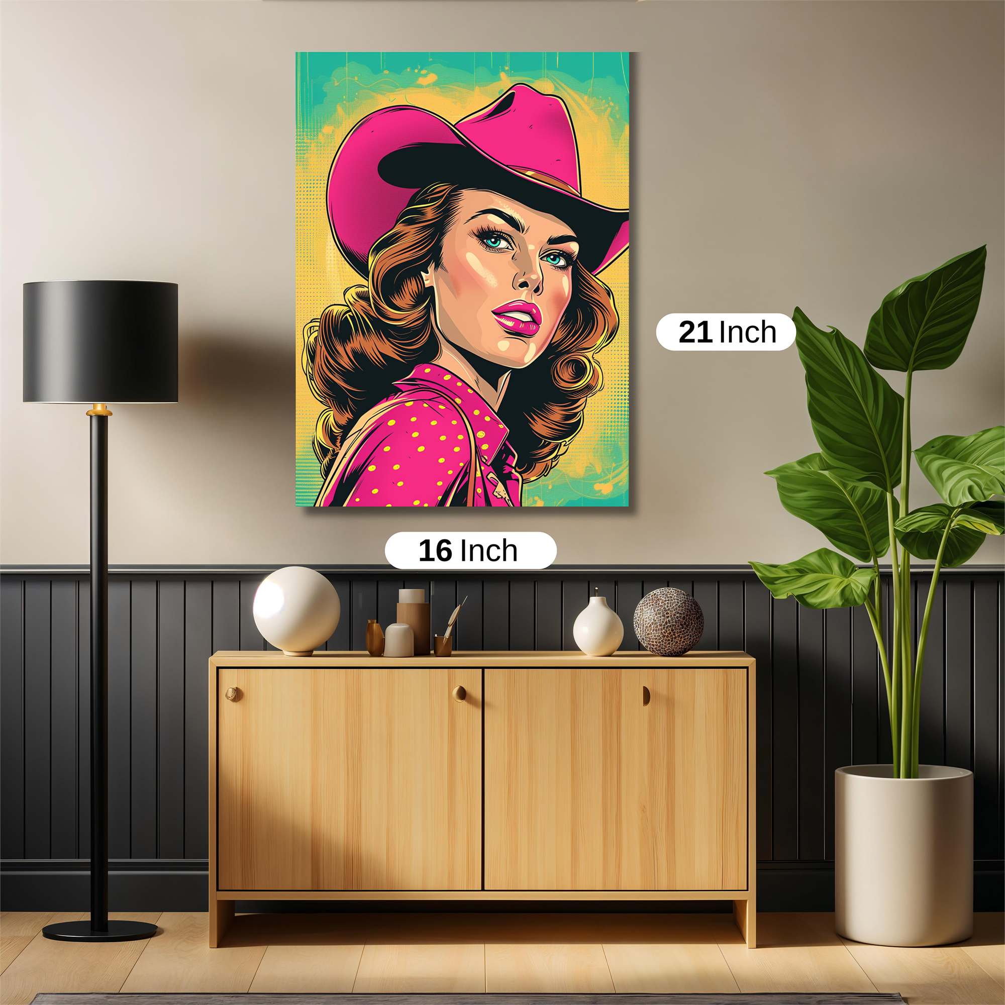 Cowgirl Vibrant Safe Wall Magnetic / M