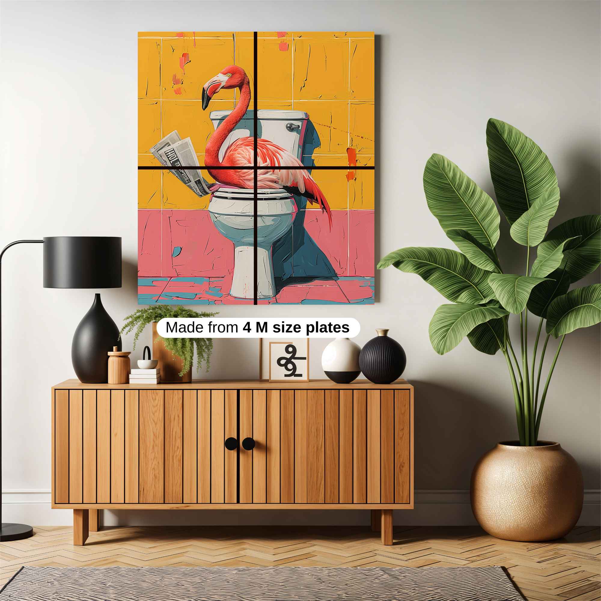 Flamingo Whimsy Safe Wall Magnetic / M