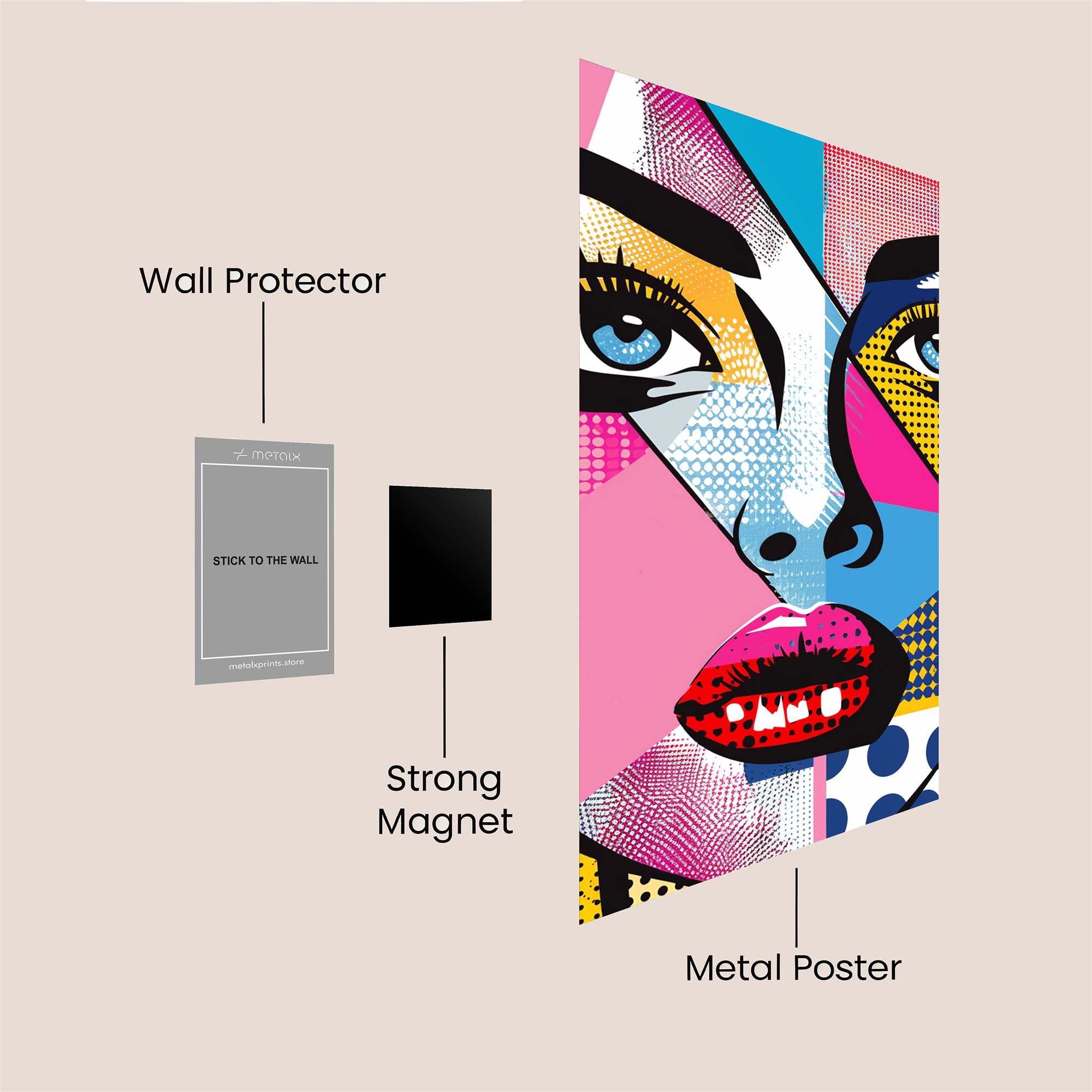Pop Art Safe Wall Magnetic / M