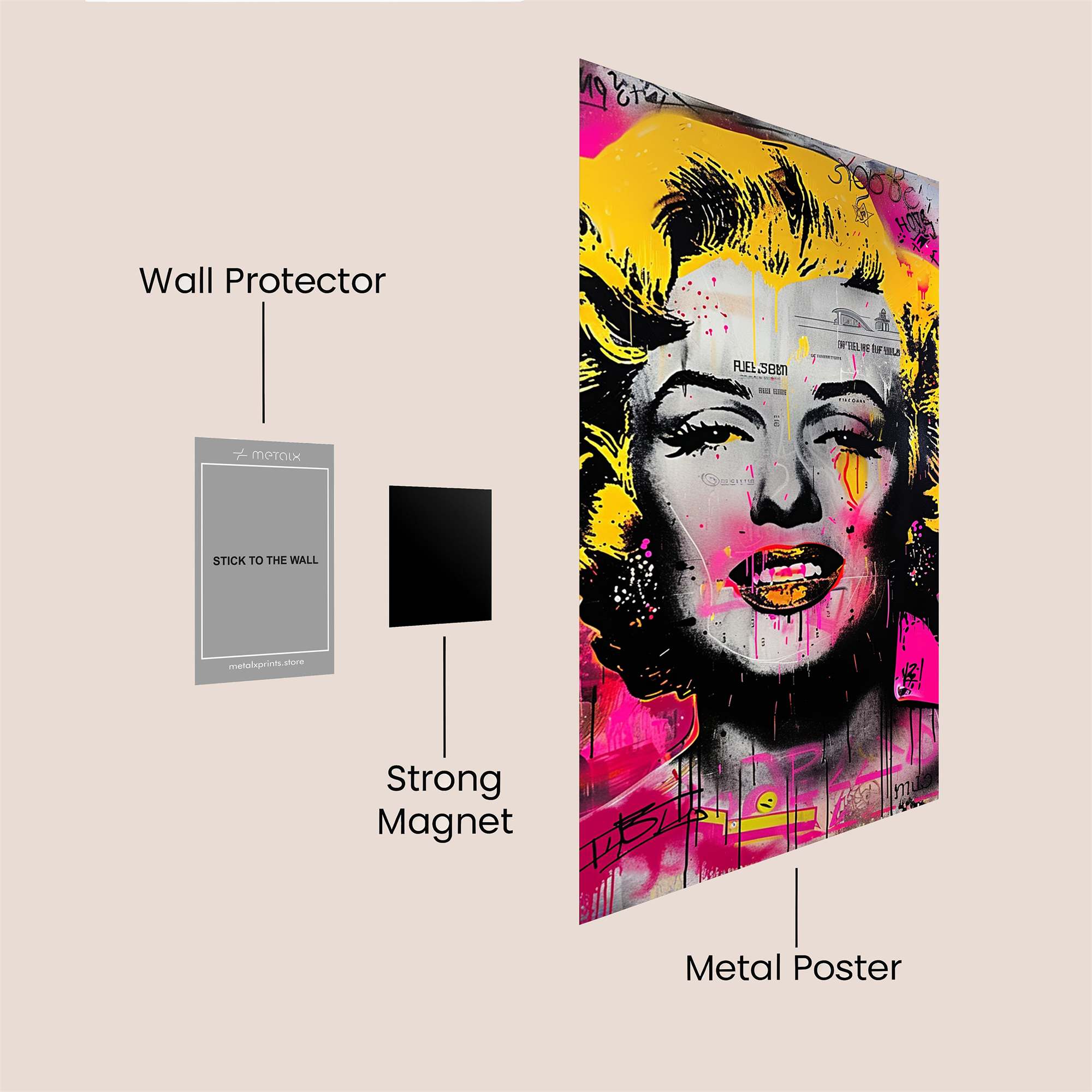 Marilyn Vibrant Safe Wall Magnetic / M