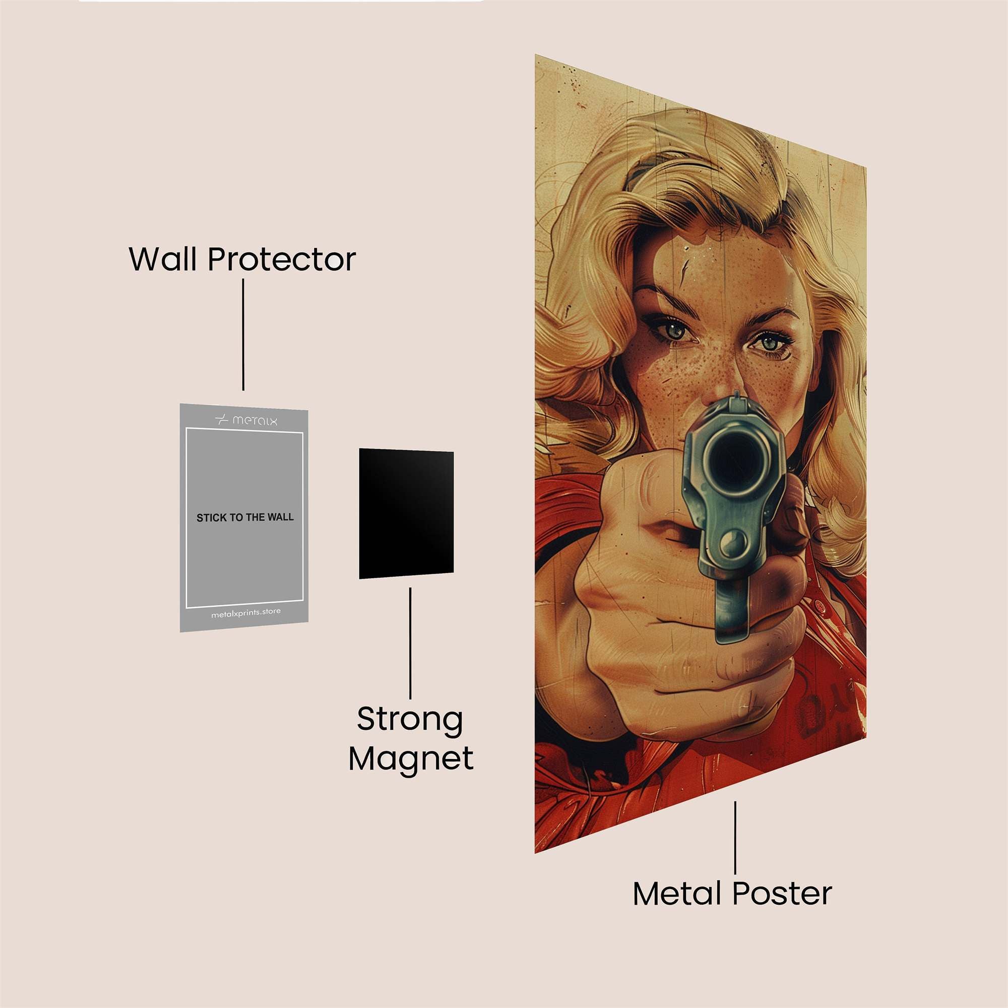 Blonde Menace Safe Wall Magnetic / M