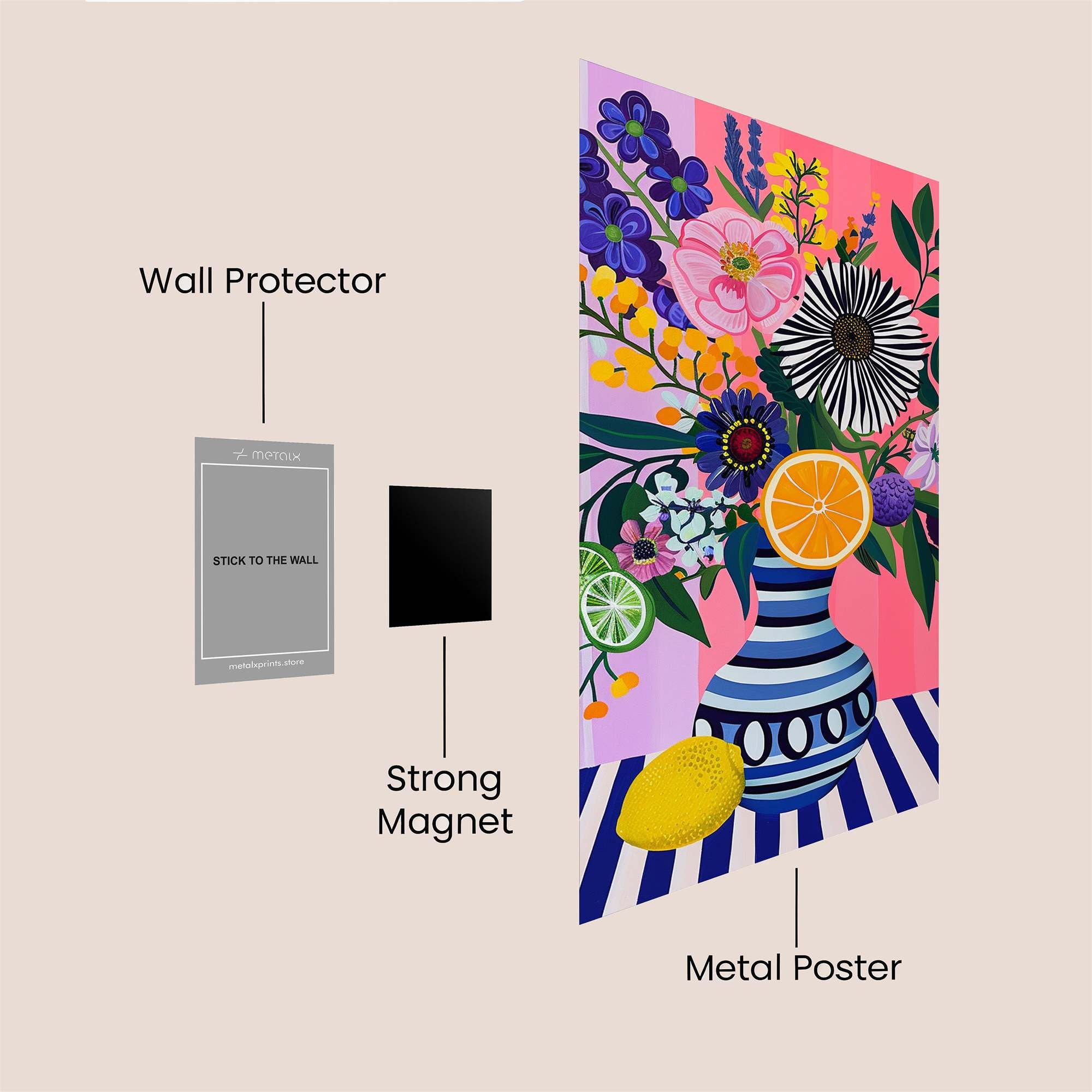 Floral Fiesta Safe Wall Magnetic / M