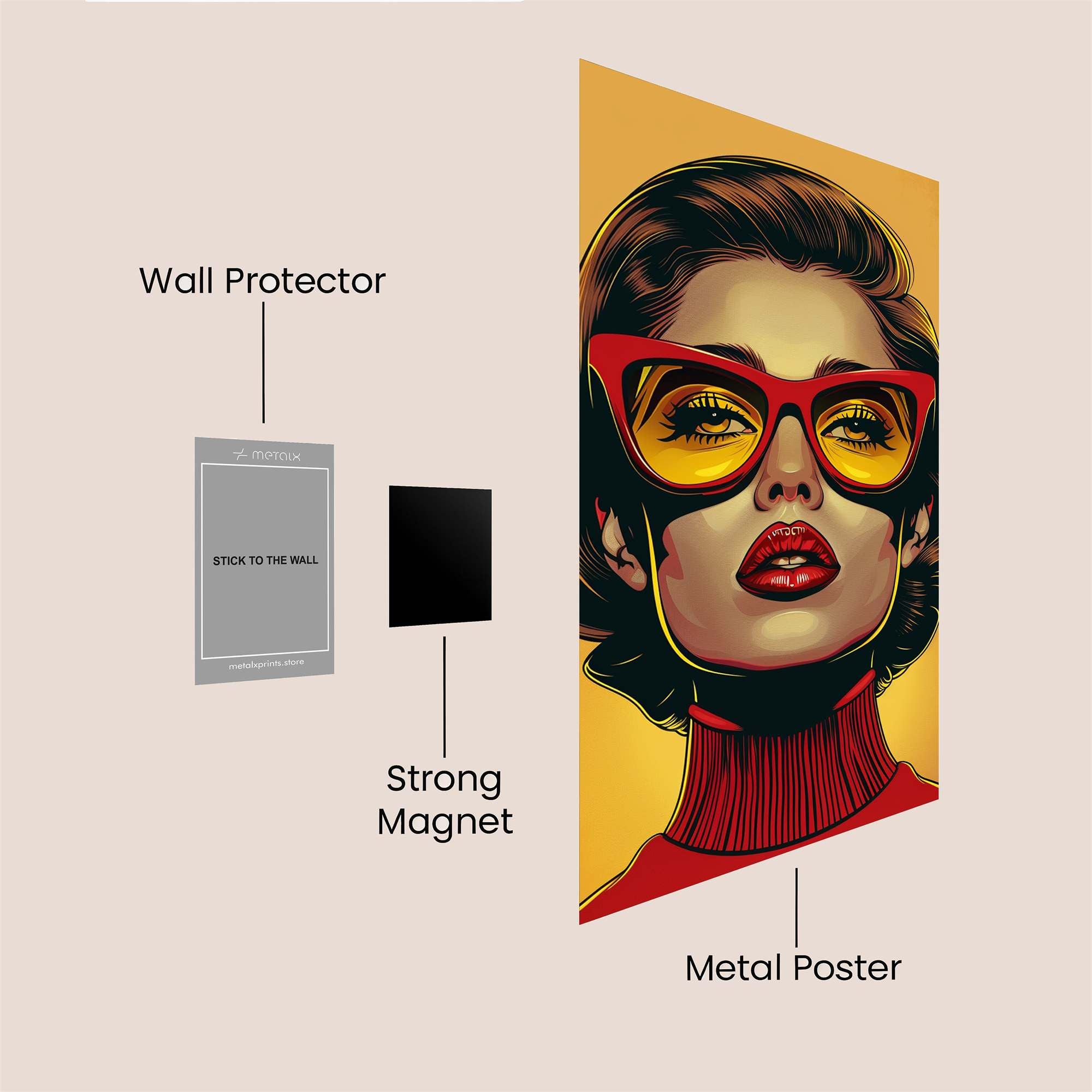 Glamourous Aura Safe Wall Magnetic / M