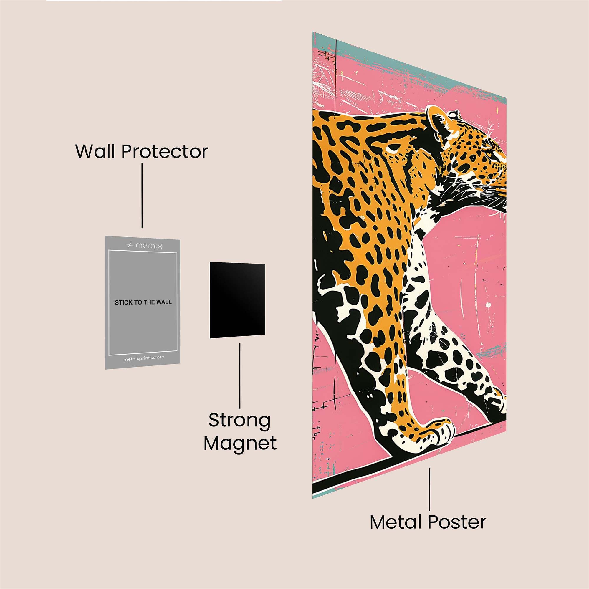 Leopard Serenity Safe Wall Magnetic / M