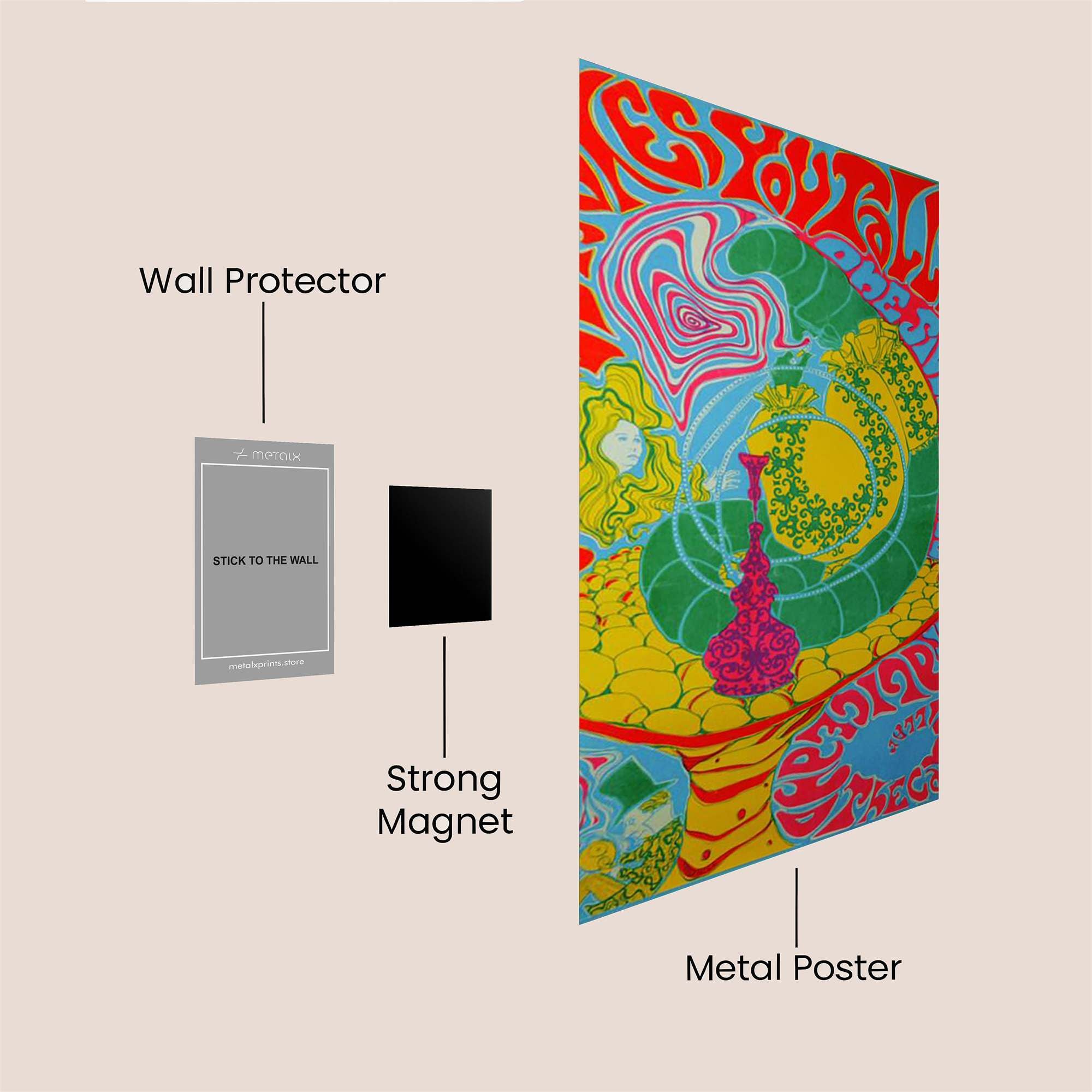 Caterpillar Dream Safe Wall Magnetic / M