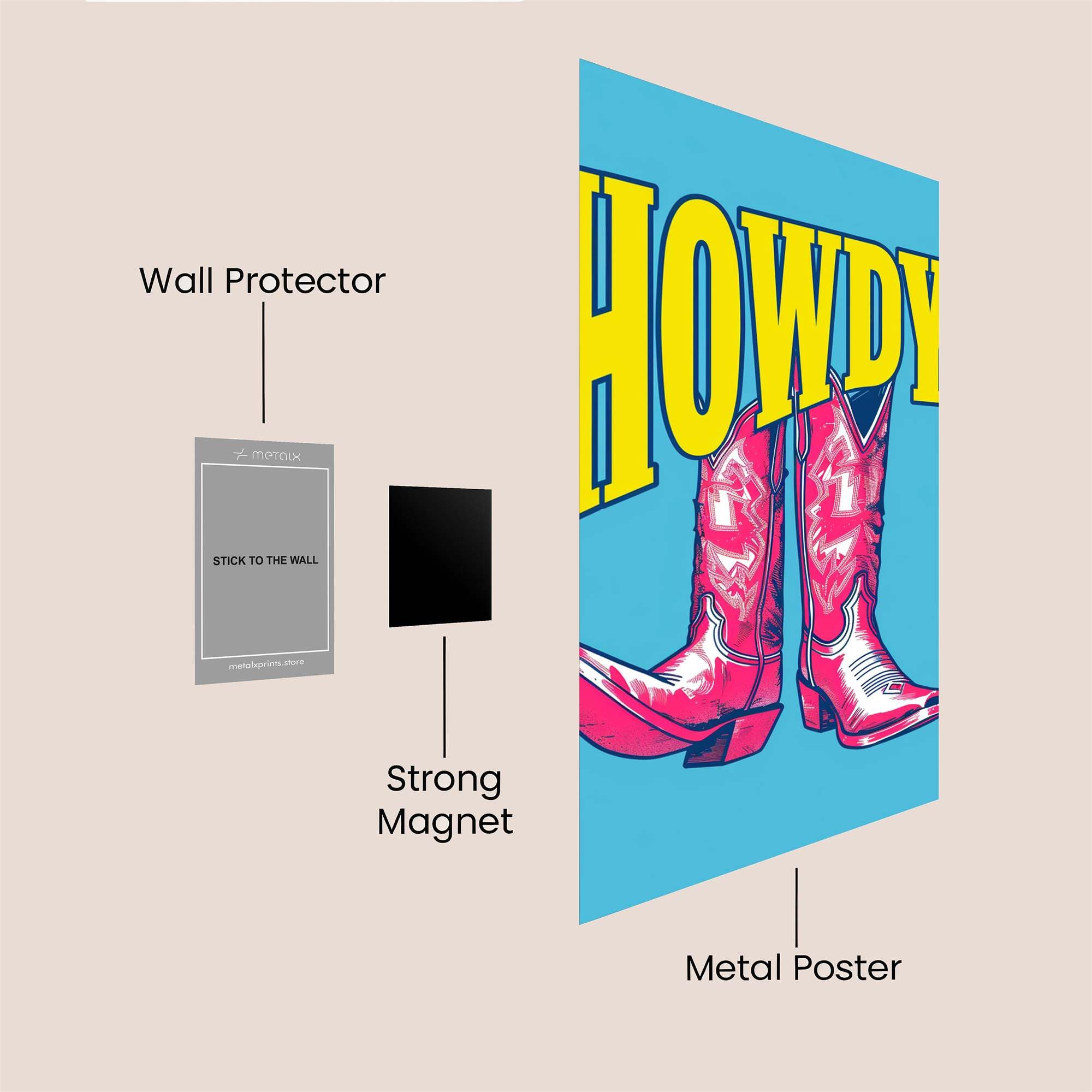 Cowboy Cheer Safe Wall Magnetic / M