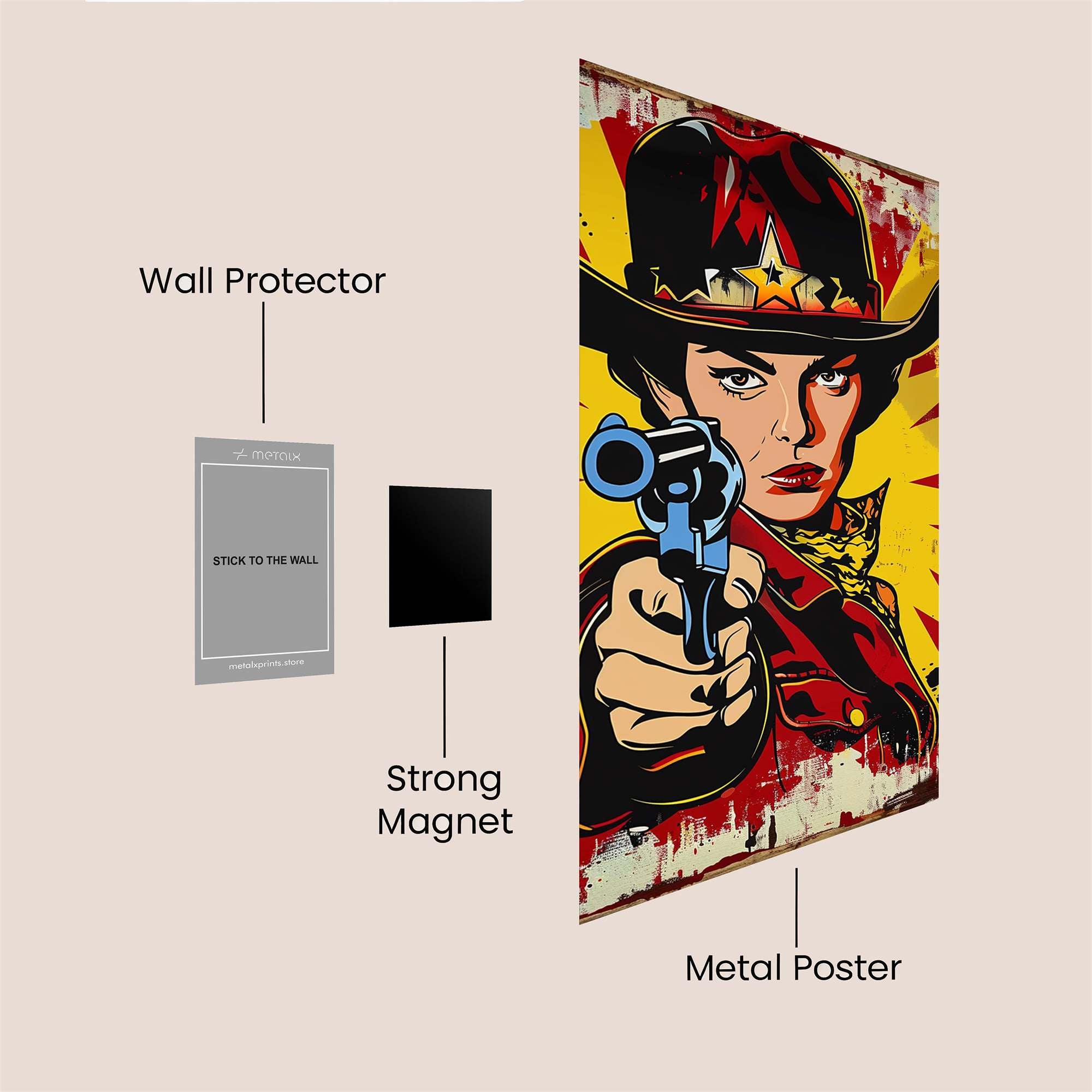 Sheriff Vengeful Safe Wall Magnetic / M