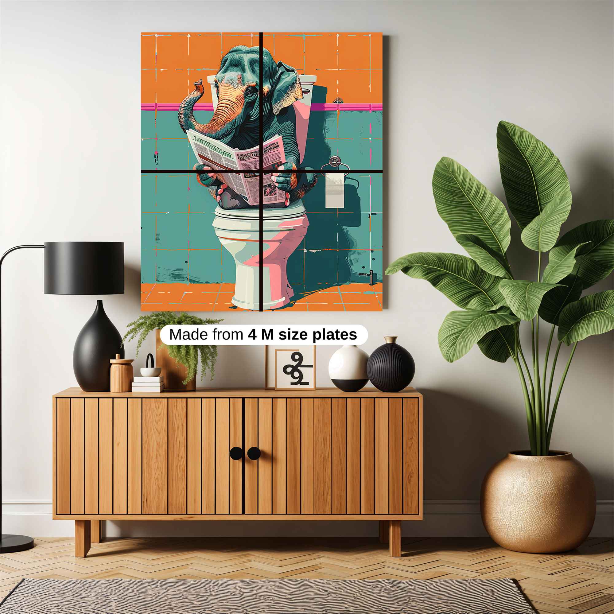 Elephant Pensive Safe Wall Magnetic / M