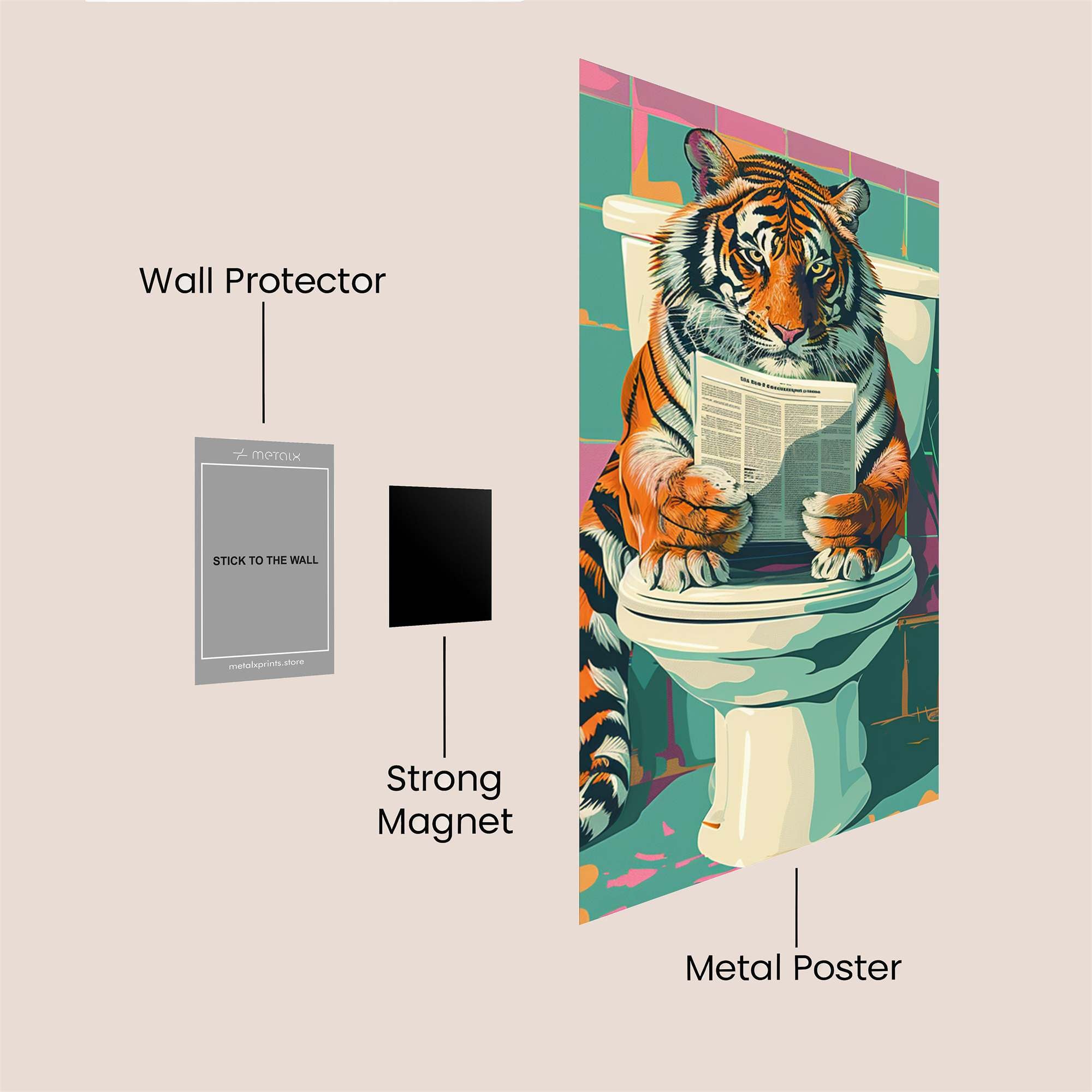 Tiger Pensive Safe Wall Magnetic / M
