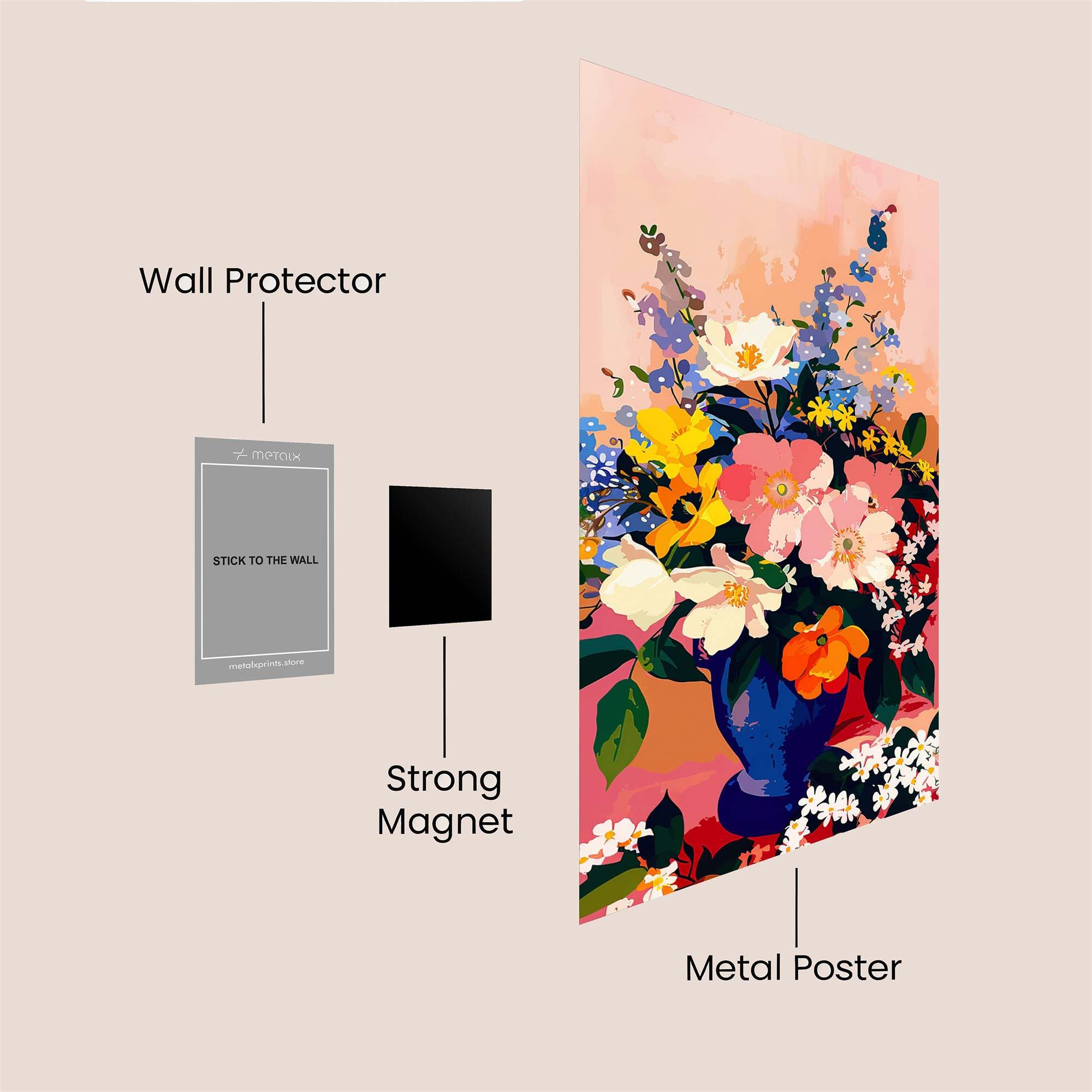 Floral Bliss Safe Wall Magnetic / M