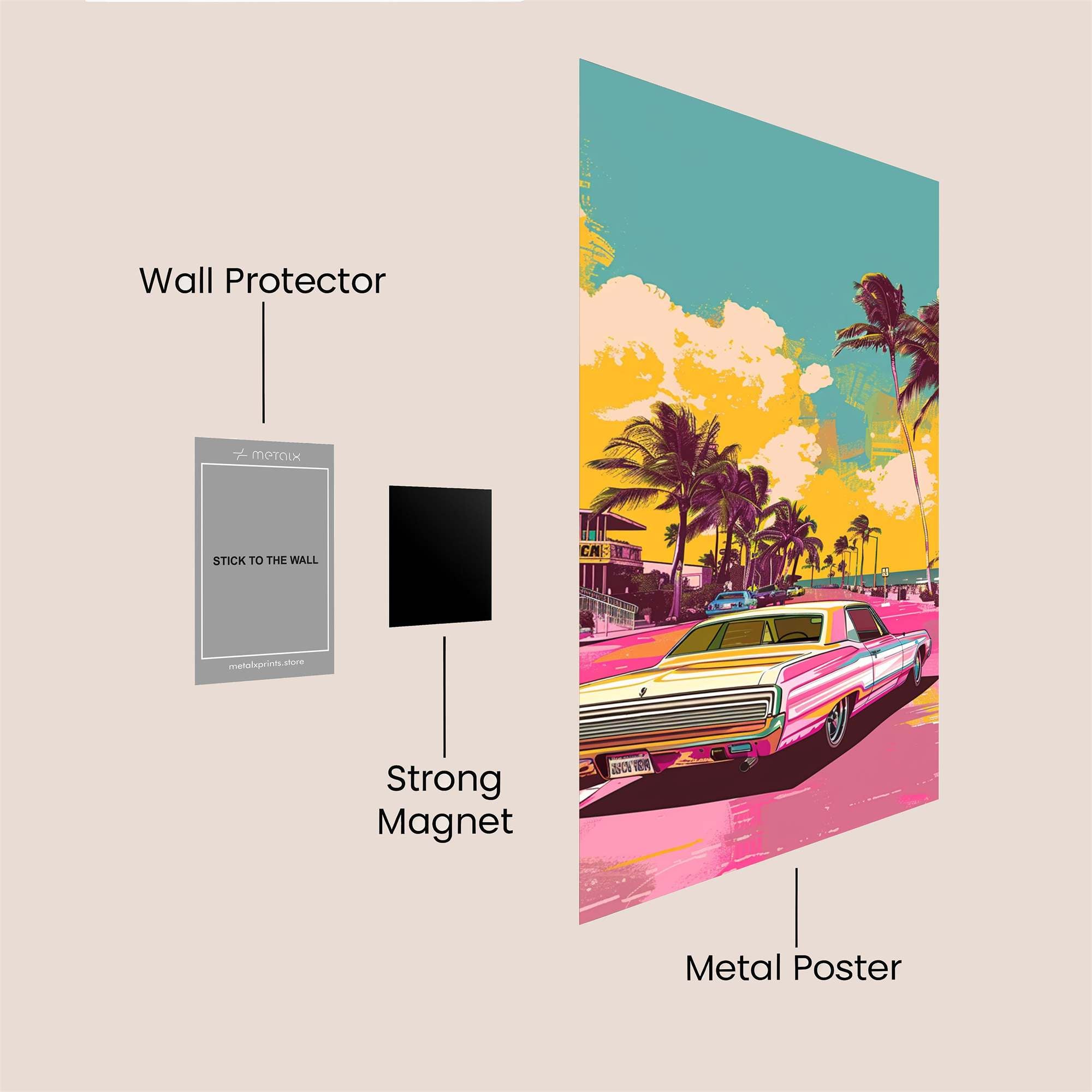 Retro Bliss Safe Wall Magnetic / M