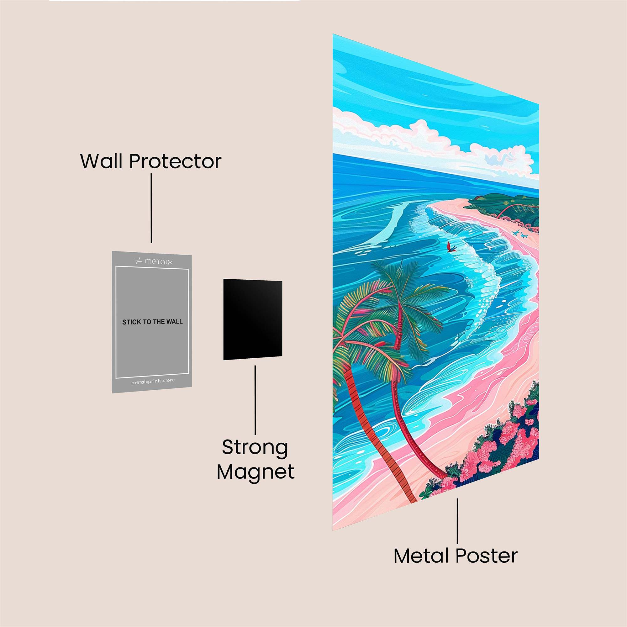 Tropical Tranquility Safe Wall Magnetic / M