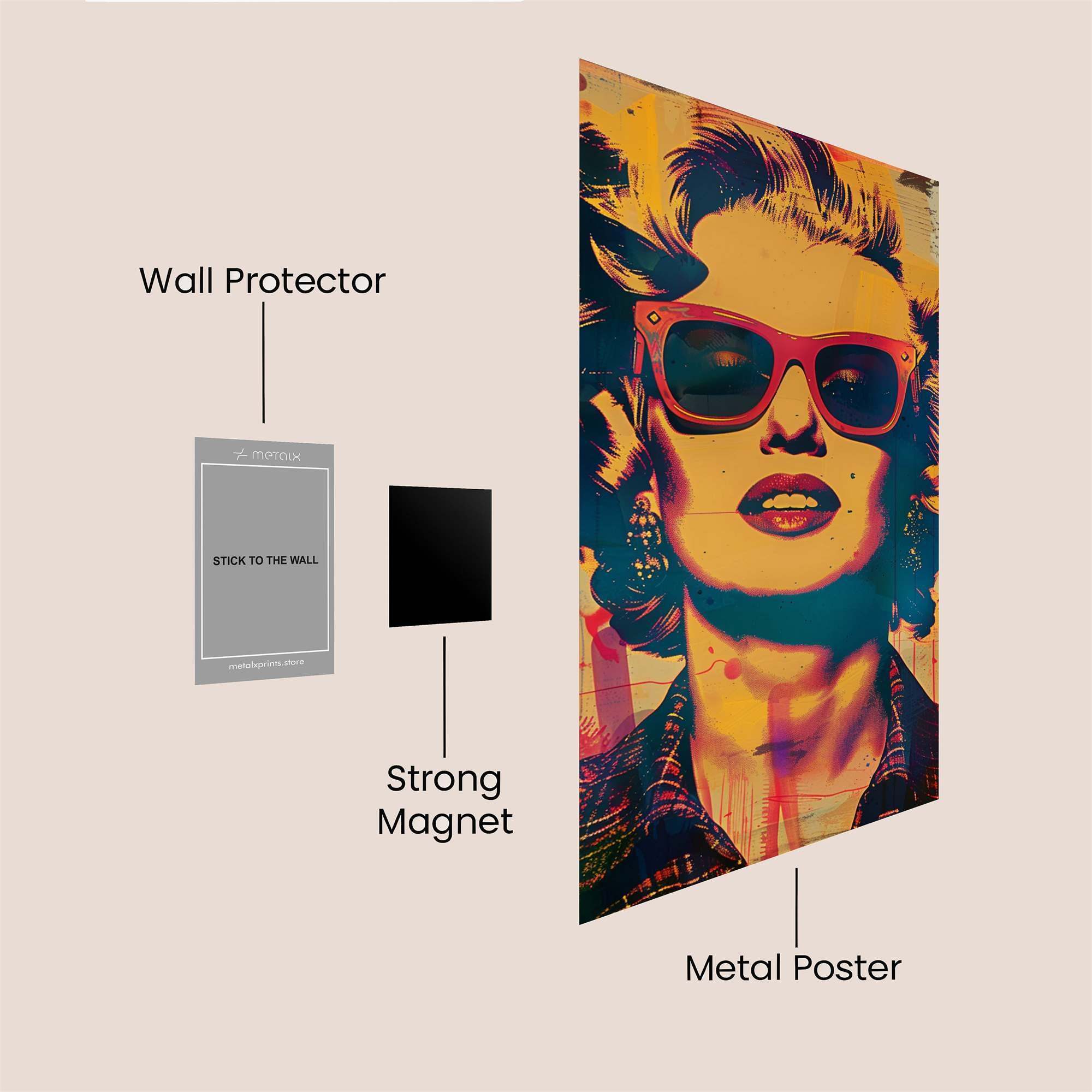 Marilyn Pop Safe Wall Magnetic / M