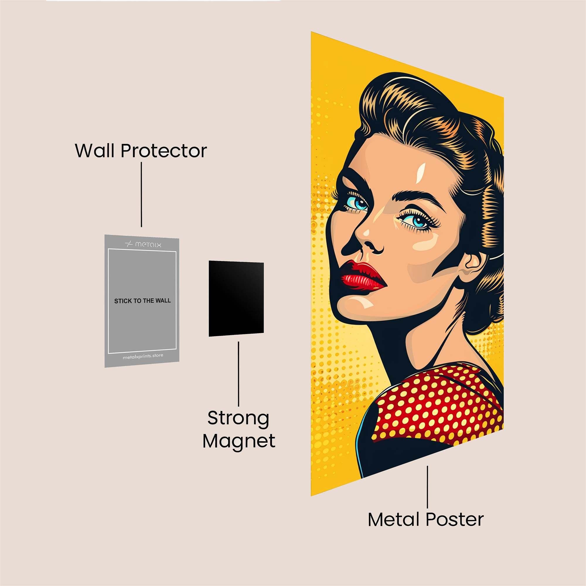 Retro Elegance Safe Wall Magnetic / M
